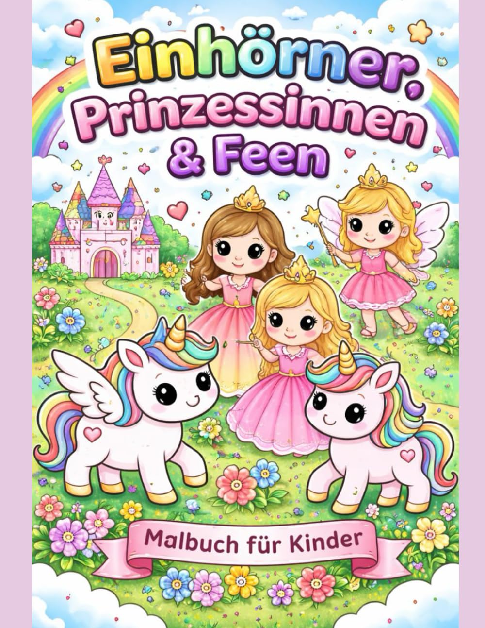 Einhörner, Prinzessinnen & Feen: Malbuch für Mädchen ab 5 Jahren