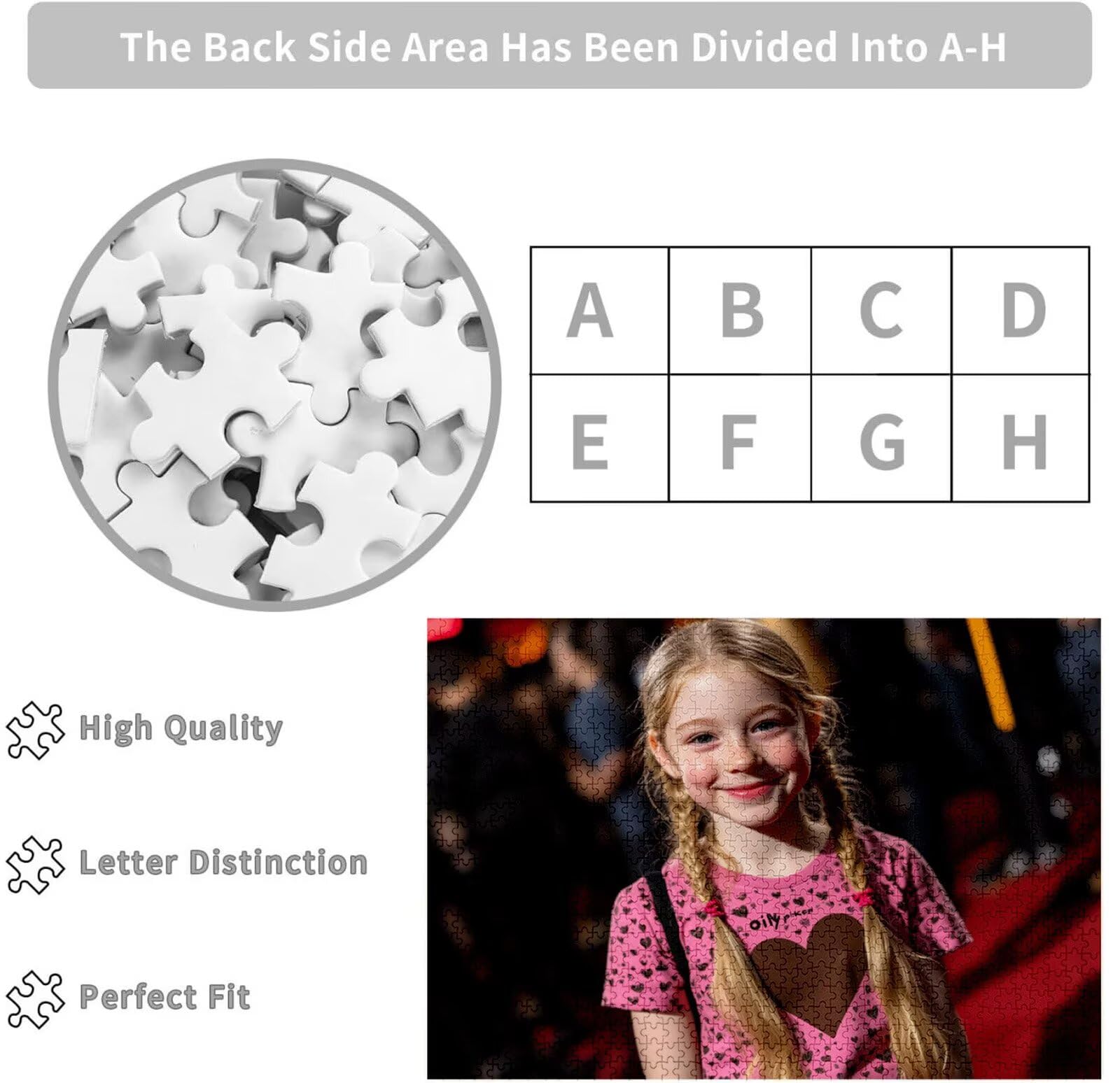 Puzzle Personalizado con Foto, Personalizada Rompecabezas Personalizado Diseña tu Logo Foto o Texto, Personalizado Navidad Halloween San Valentín Parejas Niños Familia Amigos C-1900