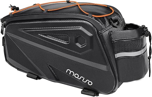MOSISO Bolsa para portabicicletas, bolsa impermeable para maletero de bicicleta, bolsa de maletero de bicicleta, bolsa de asiento trasero de EVA de