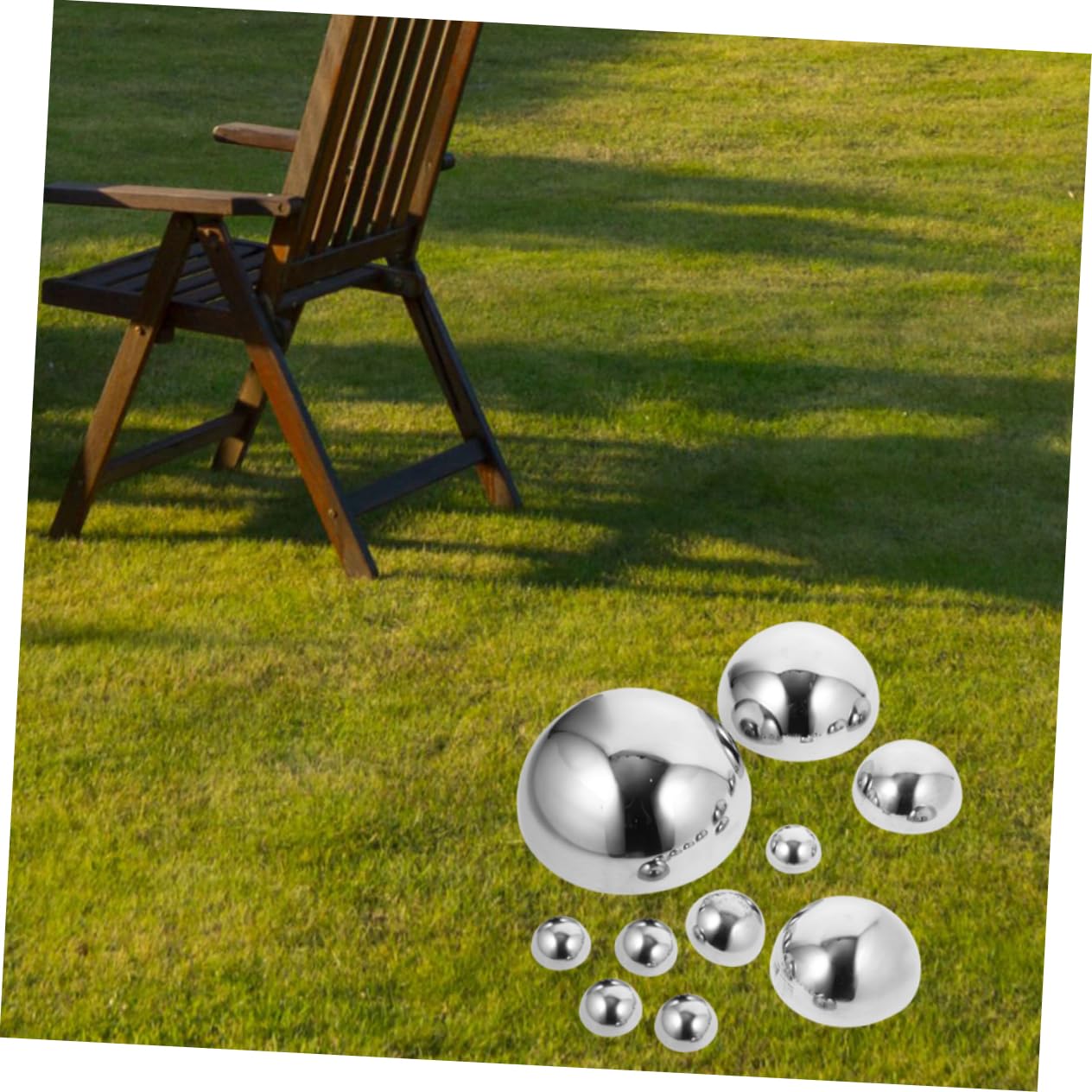 BESPORTBLE 27 STK Gartenspiegelkugel polierte Hohlkugel polierte glänzende Kugel Spiegelball blumenschmuck edelstahlkugel Reflektierende Halbkugel für den Garten halb reflektierender