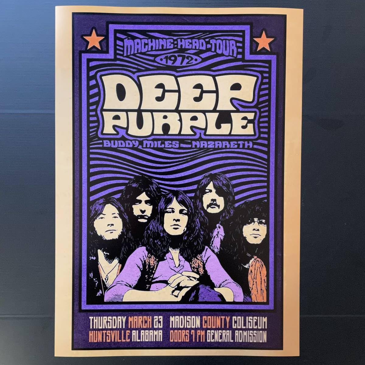Amazon.co.jp: ポスター☆ディープ・パープル 1972 マシン・ヘッド