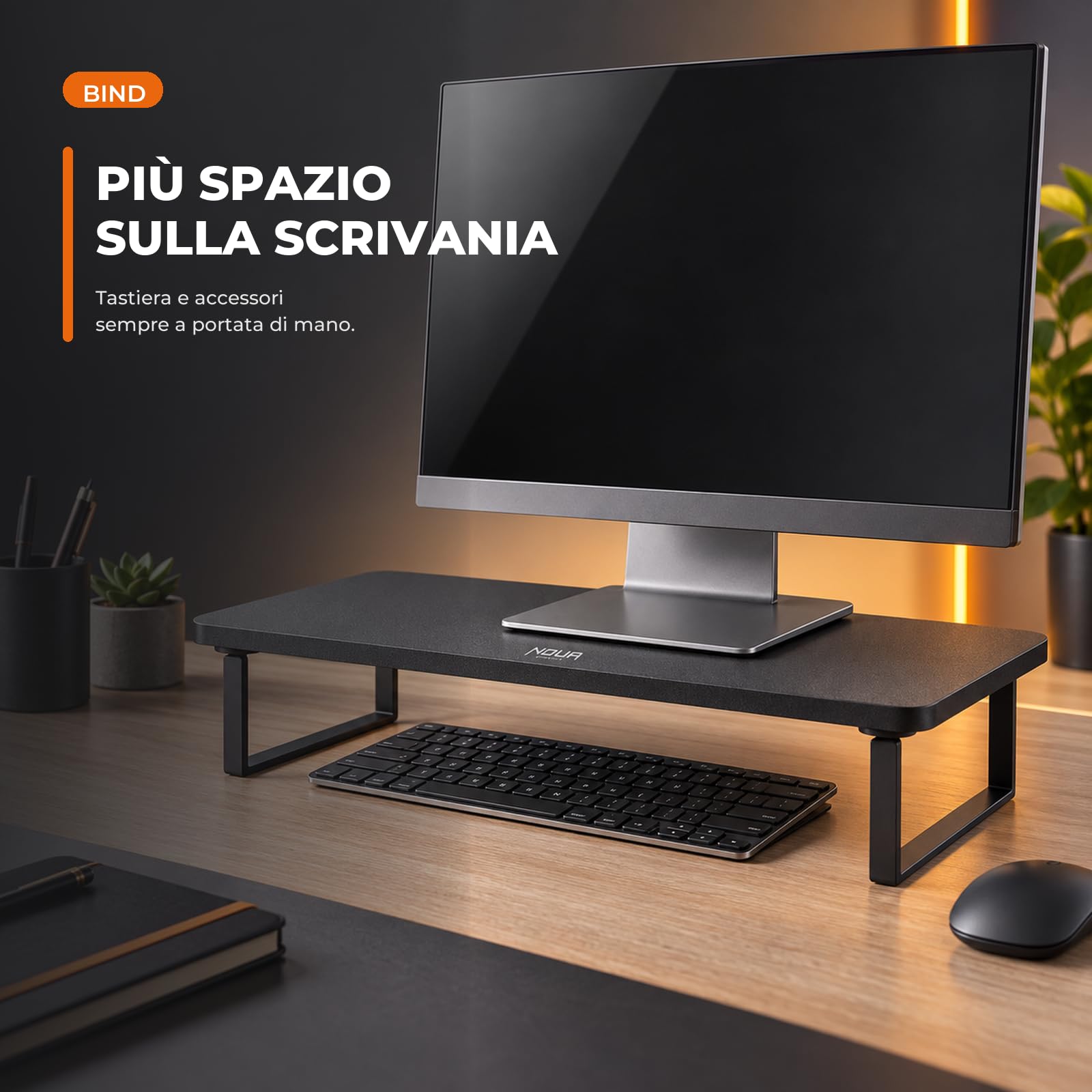 Noua Bind Support pour moniteur, rehausseur ergonomique, jusqu'à 32" et 20