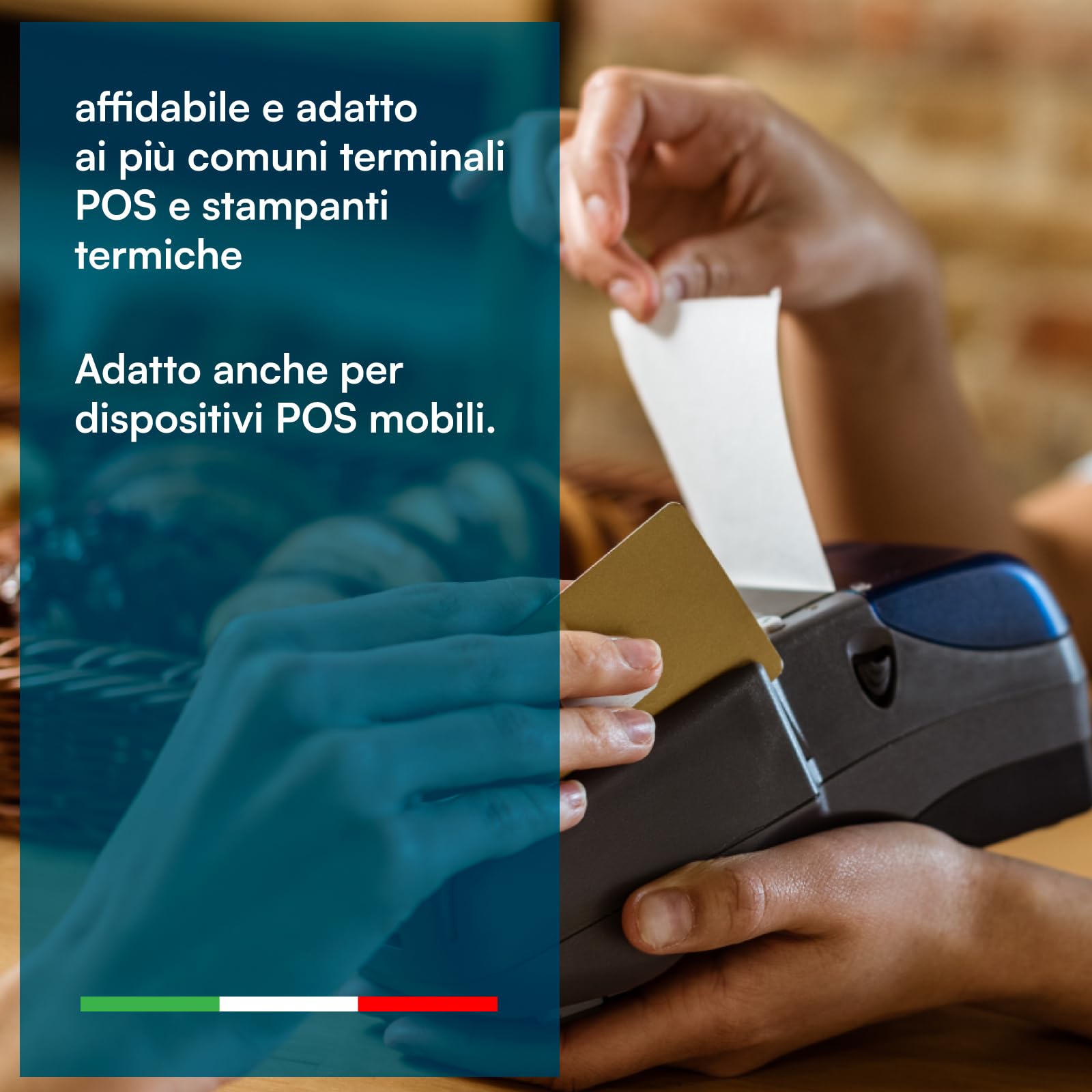 Rotoli carta termica 57x20 mm per POS Nexi Nexa Sumup 20 pezzi