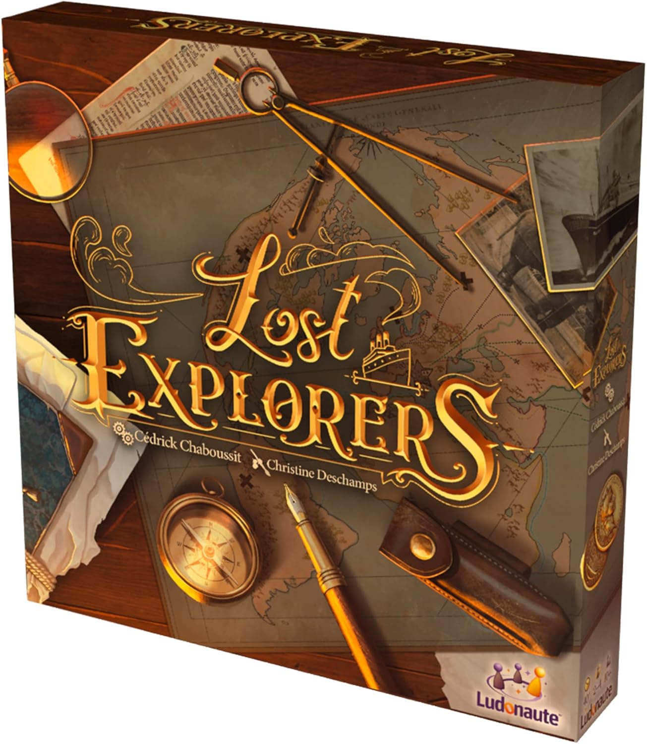 Ludonaute Lost Explorers Board Game - Embark on a Worldwide Quest to Discover a Lost World! Strategy Game for Kids & Adults, Ages 10+, 2-4 Players, 35 Minute Playtime, Made by Ludonaute