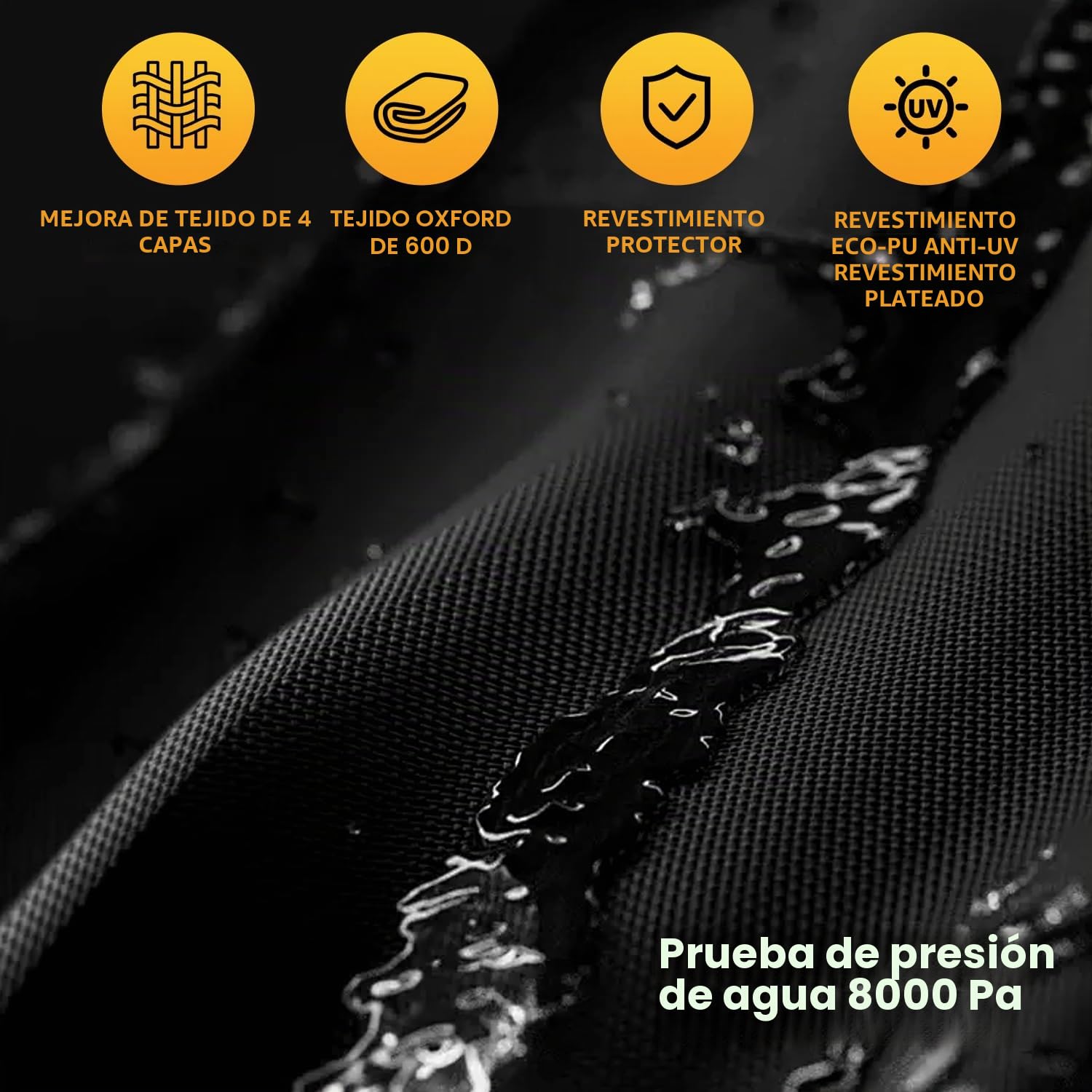 Fundas para columpio de jardín de 3 plazas, impermeables, de tela Oxford 600D, para exteriores, resistente al viento, anti-UV, para patio, jardín, hamaca con cremalleras impermeables (negro