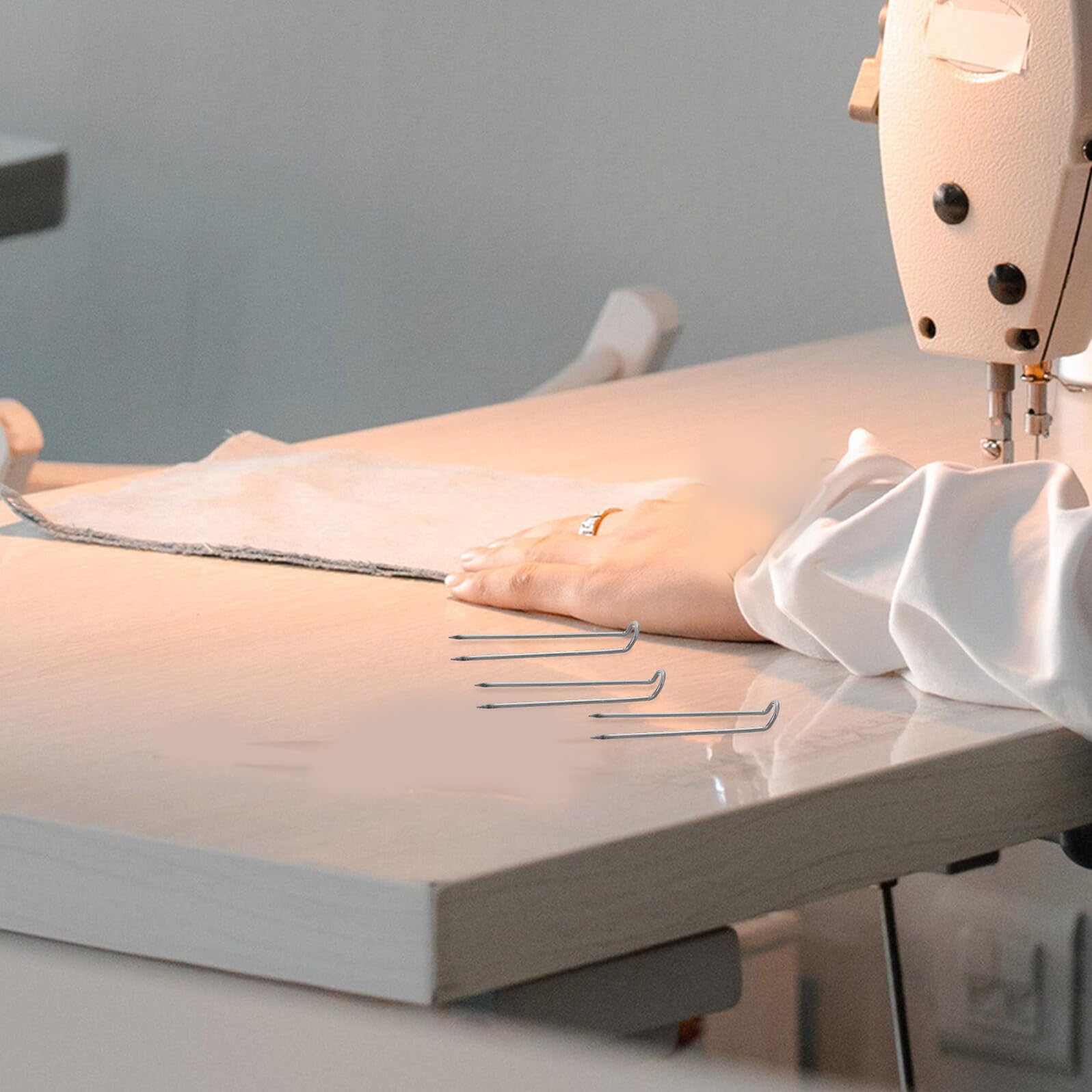 Perni da Cucito U in Acciaio Inossidabile 100 Pezzi per Cucito e Quilting Doppio Blocco per Fissare Tessuti e Decorazioni Artigianali