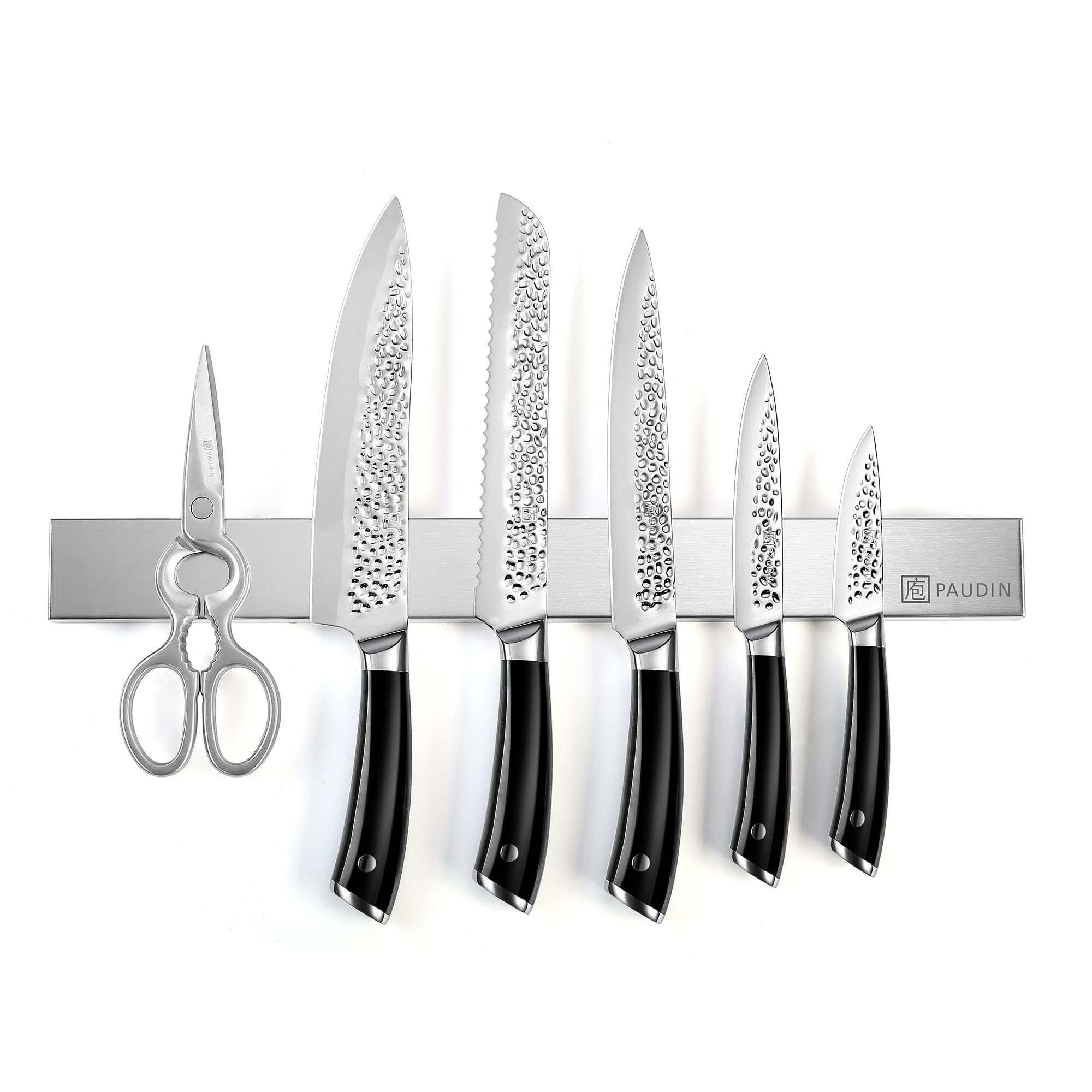 PAUDIN17.7 Inch Stainless Steel Magnetic Knife Bar-Use as Knife Holder for Wall, Knife Rack, Knife Strip, Kitchen Utensil Holder and Tool Holder/Storage