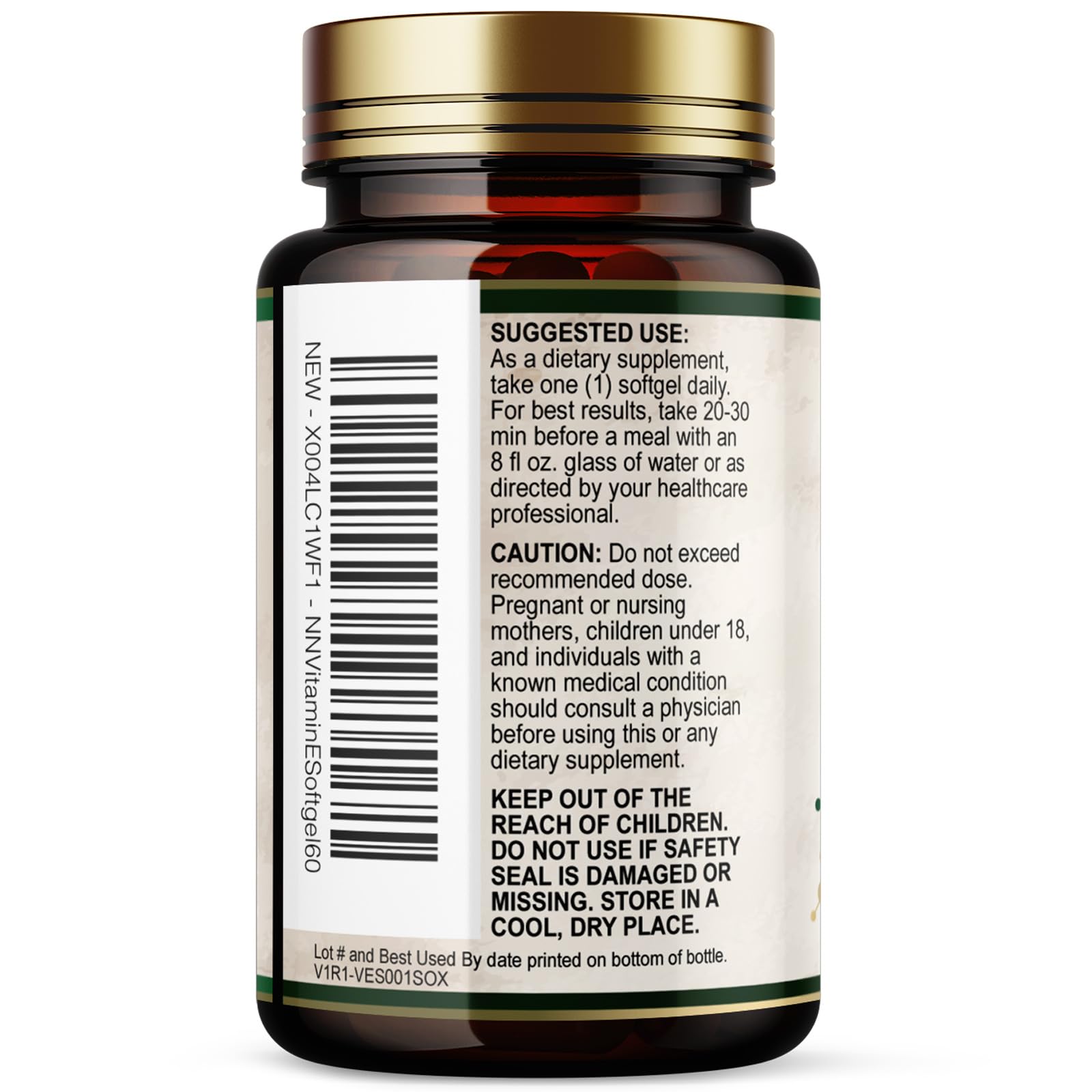 Vitamin E 180mg Per Serving - E Vitamins DL-Alpha, Antioxidant-Rich Dietary Supplement for Skin, Heart, and Immune Support, USA Bottled, Easily Absorbed, Non-GMO & Gluten Free - 60 Softgels — Amazon image 8