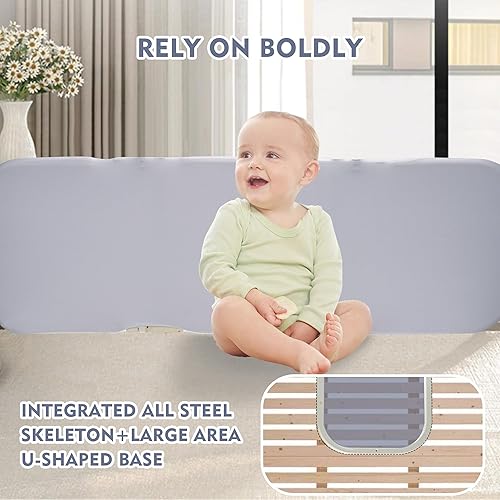 Miniatura 3 de Riel de cama para niños pequeños  Barandilla plegable para cuna de bebé, altura ajustable, barandillas de seguridad para cama de niños para viajes