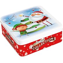 Campbells Shortbread Fingers Christmas Cookies Tin 3.2 Oz 90g - Santa & Elf Design, Pure Butter Scottish Shortbread Cookies from Scotland, Holiday Food Gift Tin, British Biscuits & Snacks