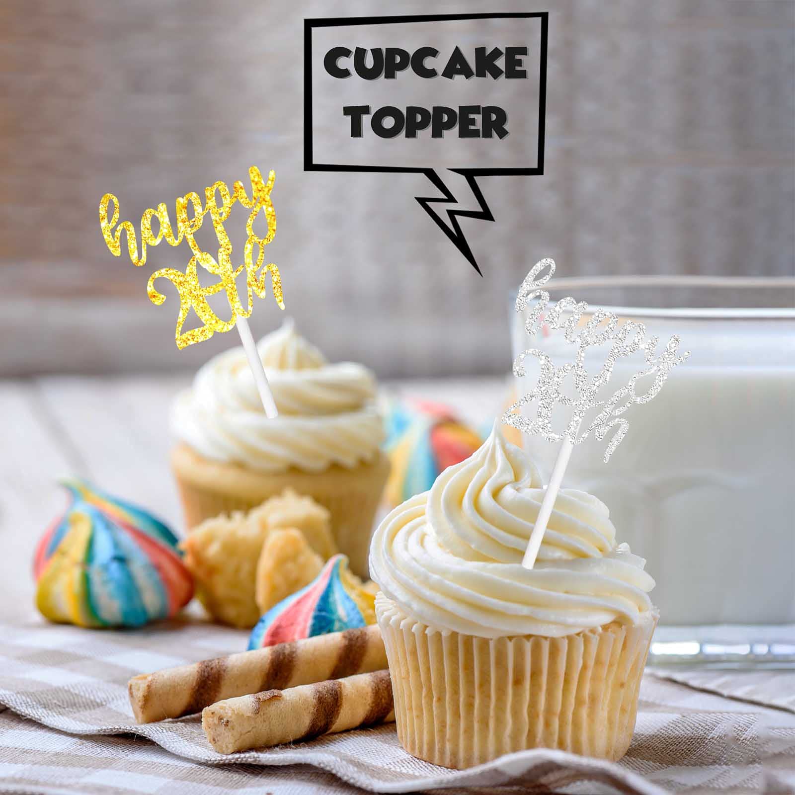 カップケーキピック Amazon.co.jp: 24ピース カラフル 自転車 カップケーキ トッパーピック