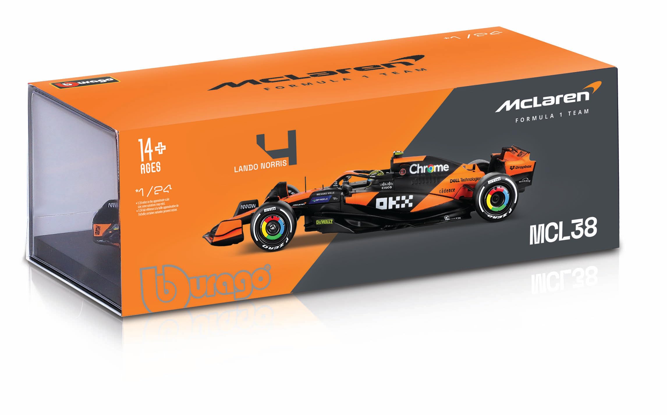 1:24 F1 Mclaren Mcl38 2024 With Helmet Norris