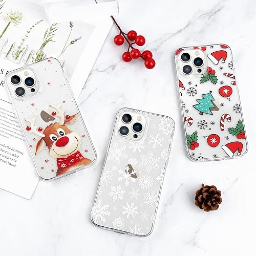 Miniatura 6 de Funda compatible con iPhone 15 Pro, diseño de Navidad, protección de cámara, a prueba de golpes, suave TPU transparente, funda para Apple iPhone 15