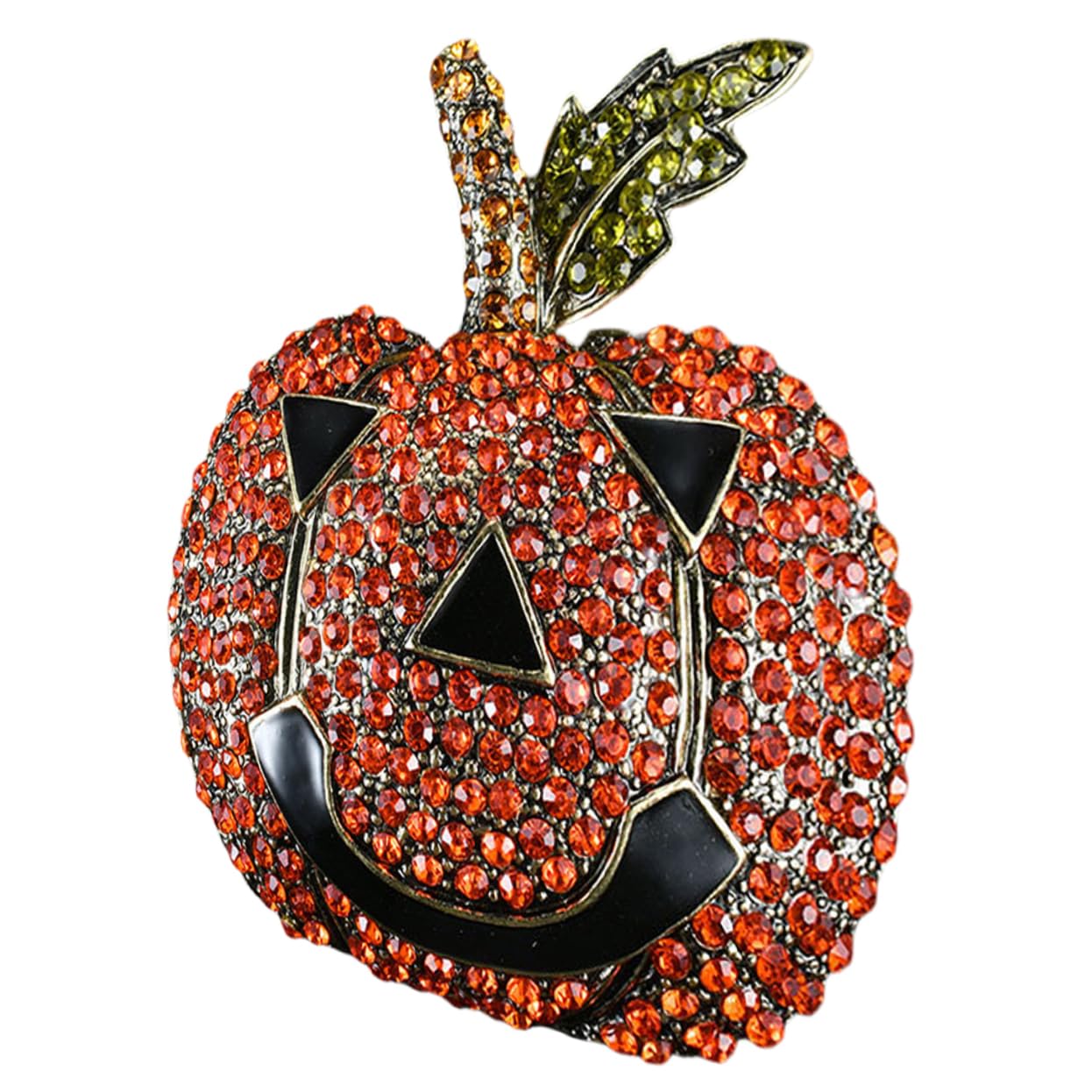 Broche Vegetal Esmalte Para Víspera De Todos Sombrero De Calabaza De Halloween Chico Señoras Disfraz De Broches Declaración Artificial Orange Aleación