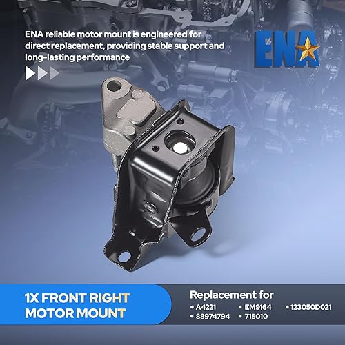 Miniatura 3 de ENA Juego de 1 soporte de motor delantero derecho compatible con Toyota Pontiac Vibe Corolla Matrix 2003 2004 2005 2006 2007 2008 1.8L reemplazo de