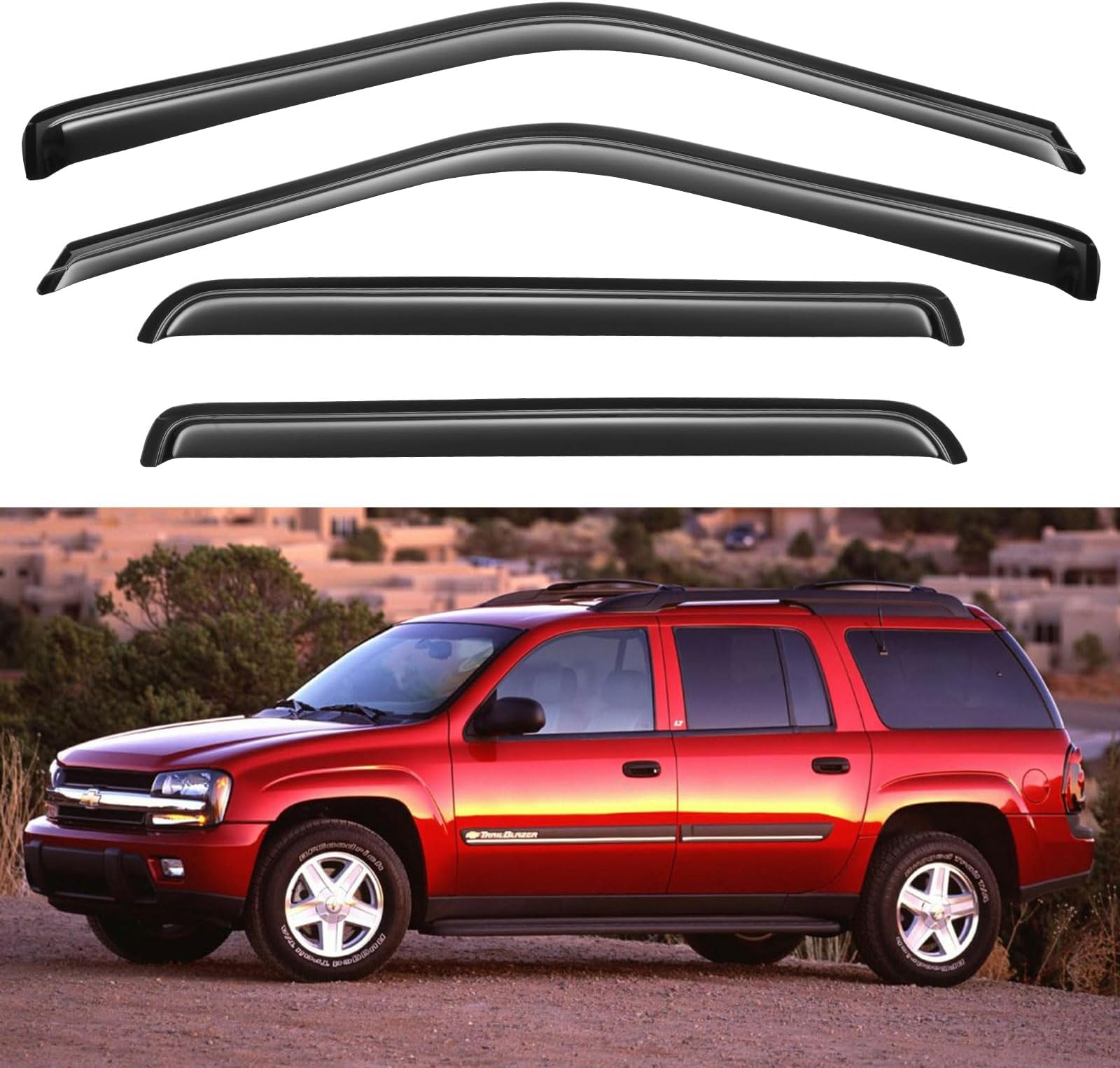 Window Rain Guards Shield for 20022009 GMC Envoy, Vent
