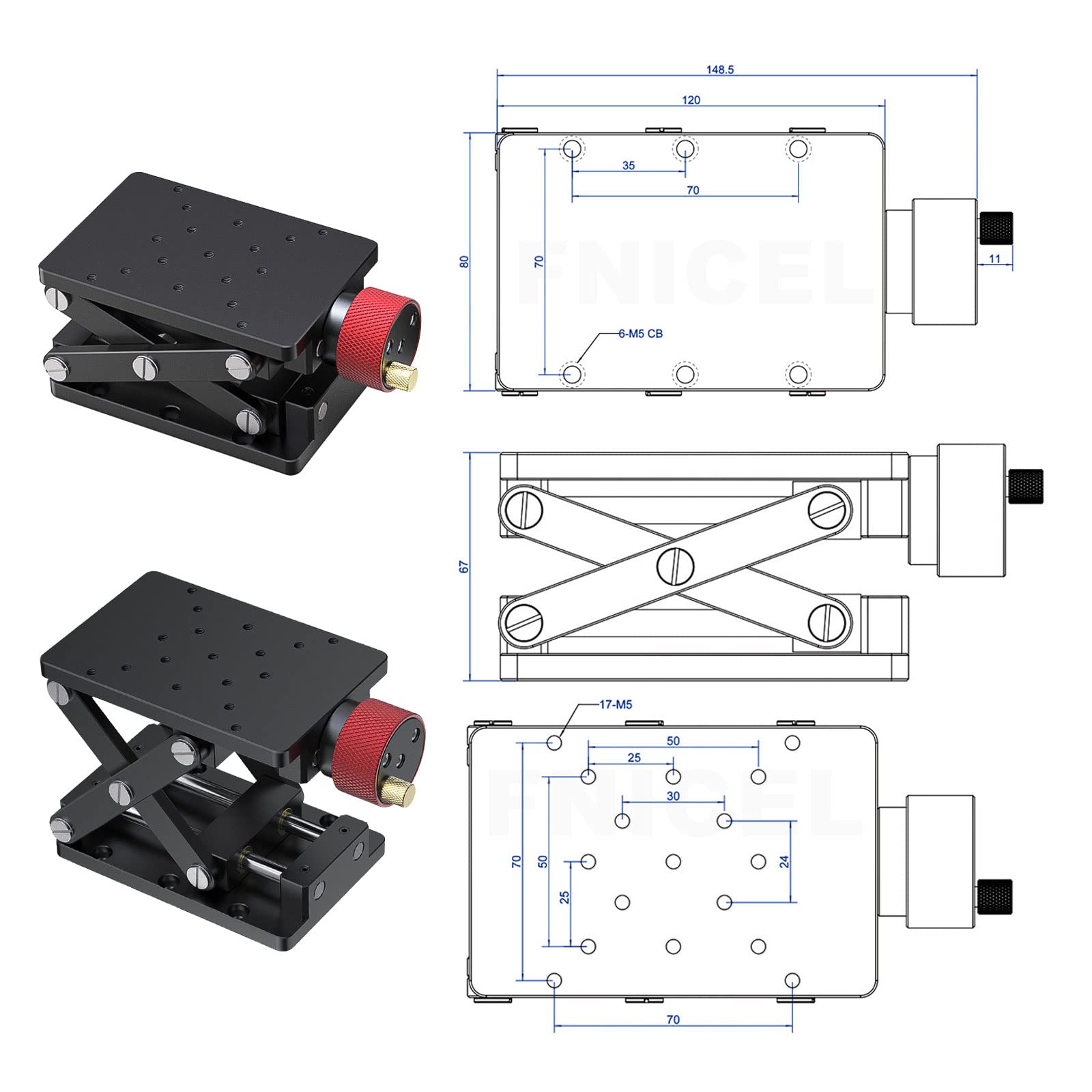 Plate-forme De Levage Manuelle De La Plate-forme De Levage PT-DZ40 Avec