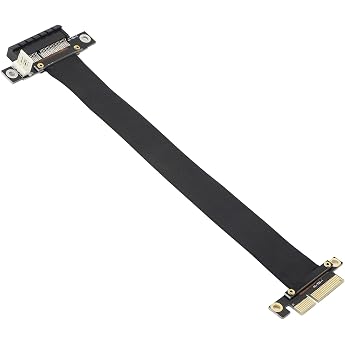 GINTOOYUN PCIe 4x Extension Cable PCI Express 3.0 Male to Female Riser Cable PCI-E Extender Adapter 23cm 180
