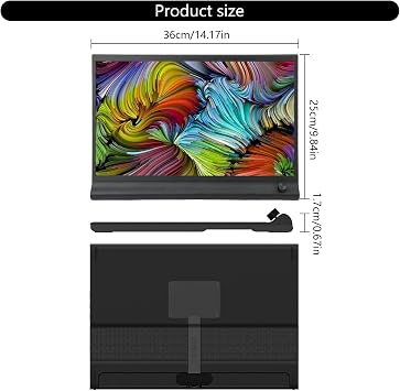 Laptop Screen Extender 15.6 1080P Double Attachment Extension Portable Monitor for USB C Extension