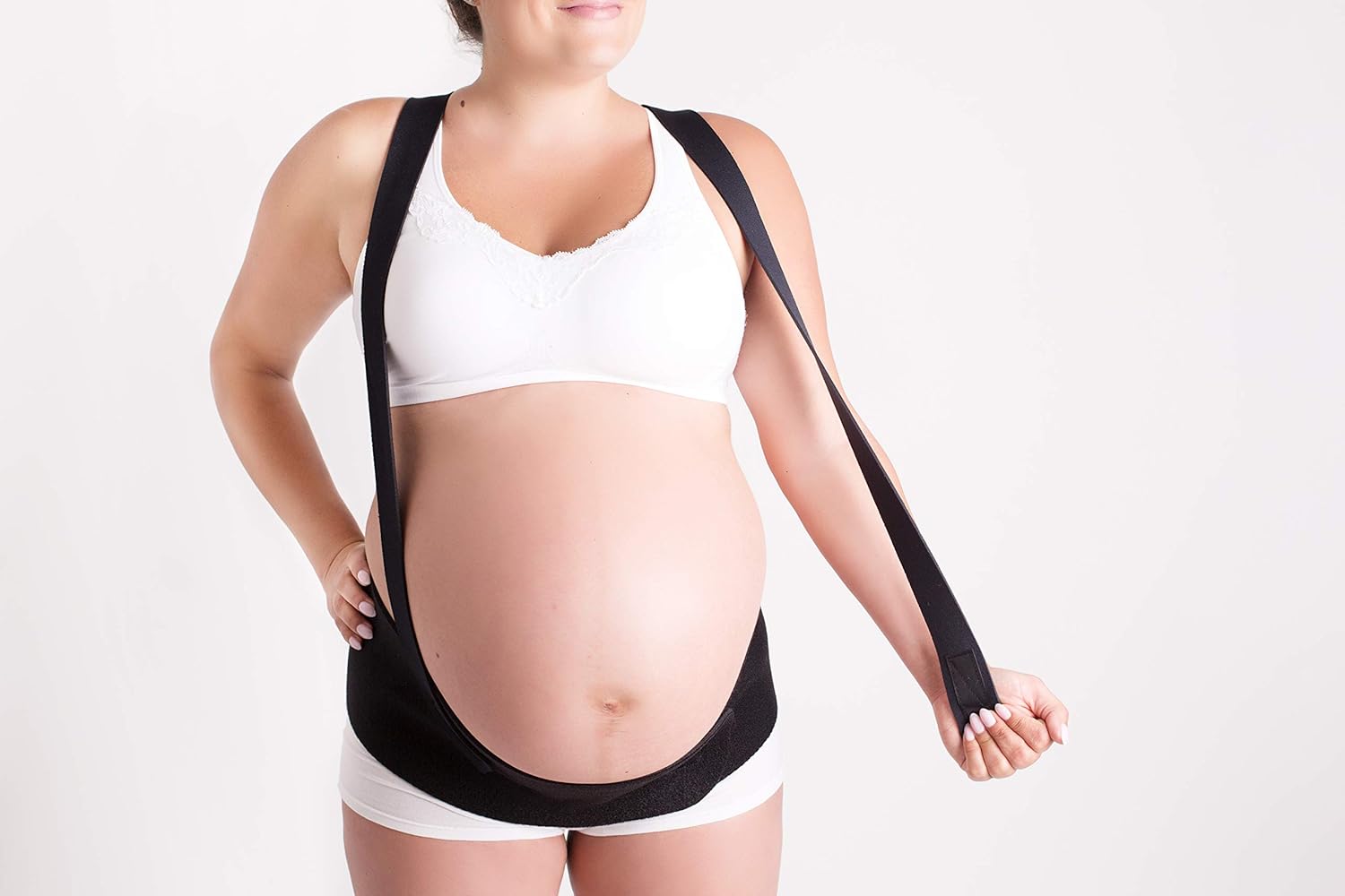 CABEA Baby Belly Band + Shoulder Straps for Maternity Support Back Hip Belly Pain relief