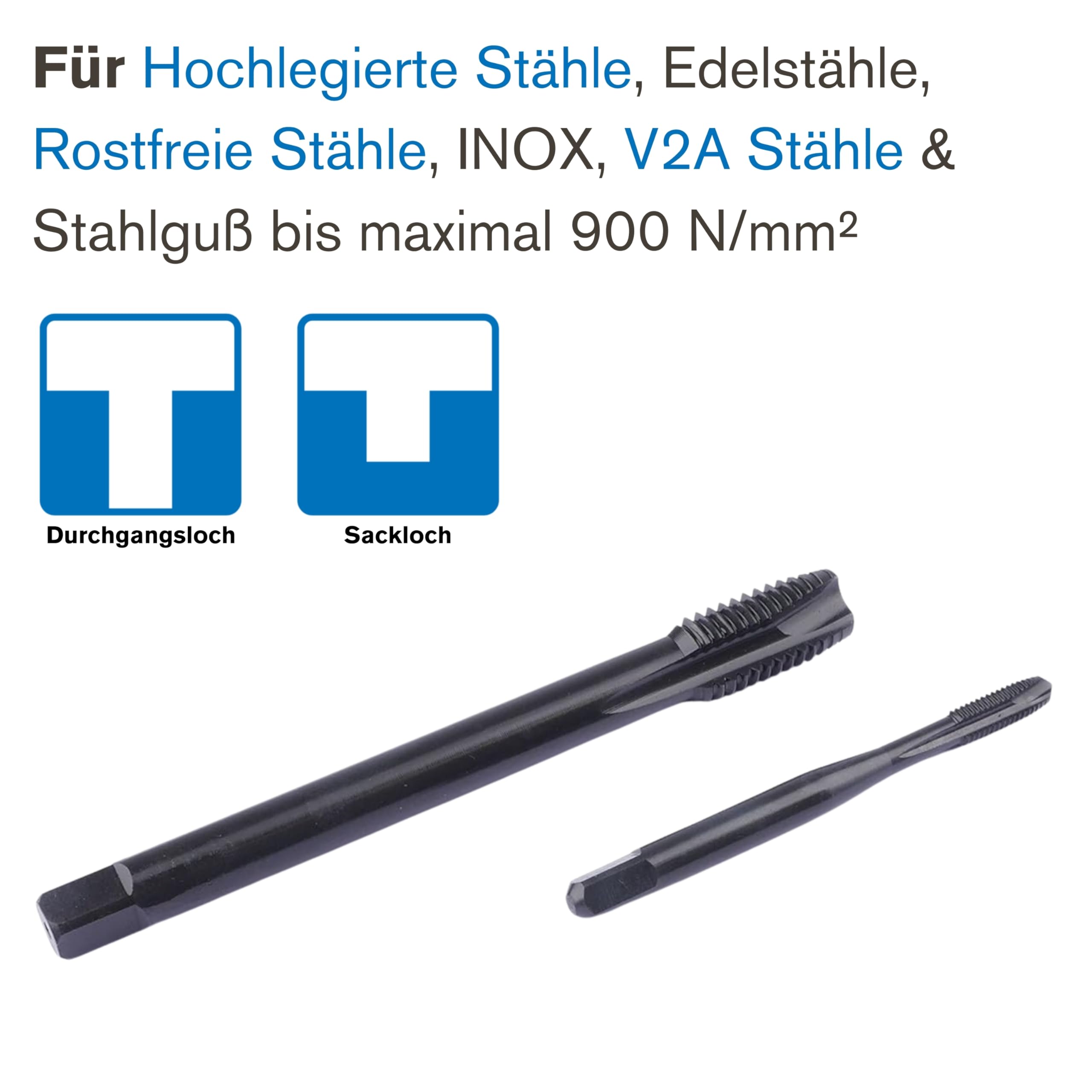 GSR Profi Gewindebohrer Set HSSG | Gewindeschneidsatz | 21tlg | Metrisch | M3-M12 | Gewindeschneider Handgewindebohrer Satz