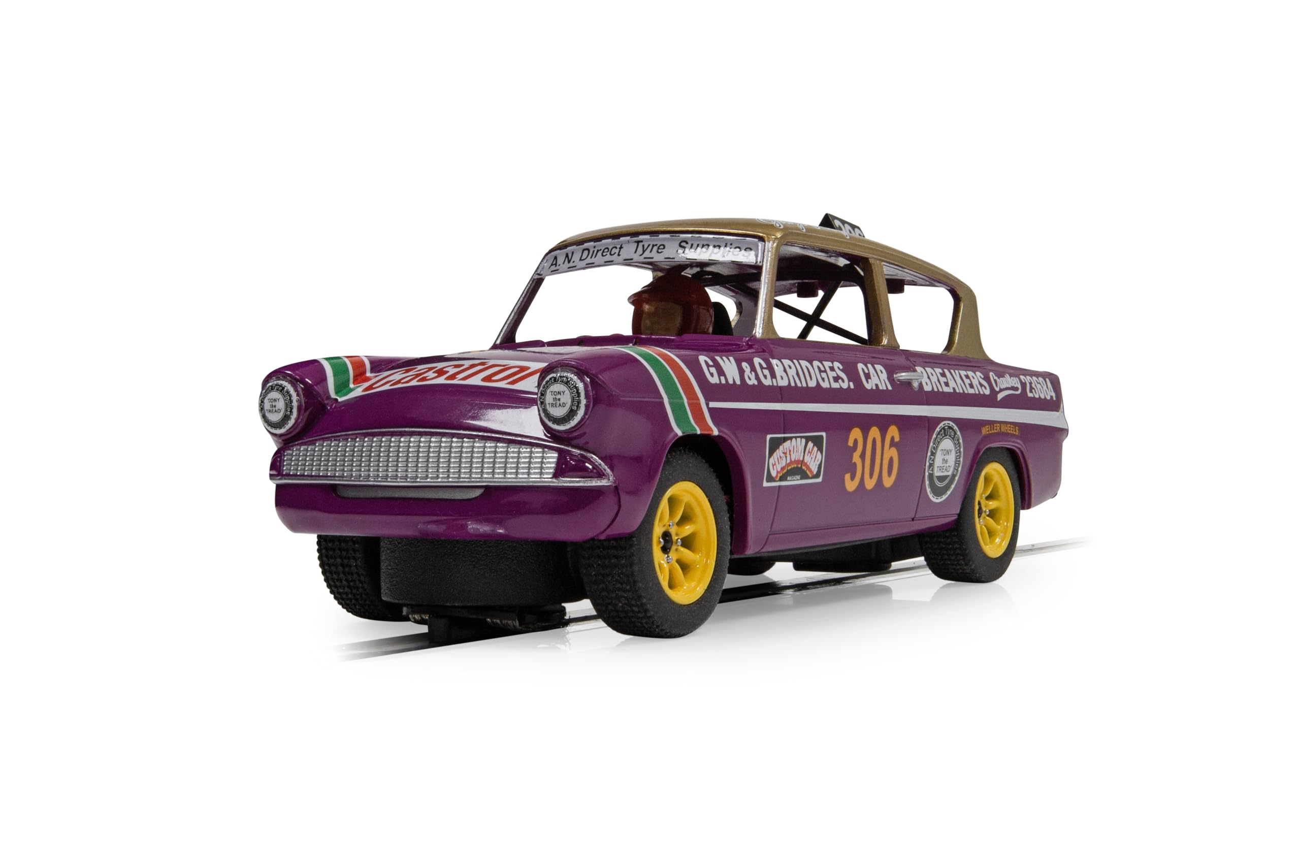 Superslot H4584 Ford Anglia 105e George Polley 306 Slot Car - USA/Klasyczny, dla dzieci od 3 lat