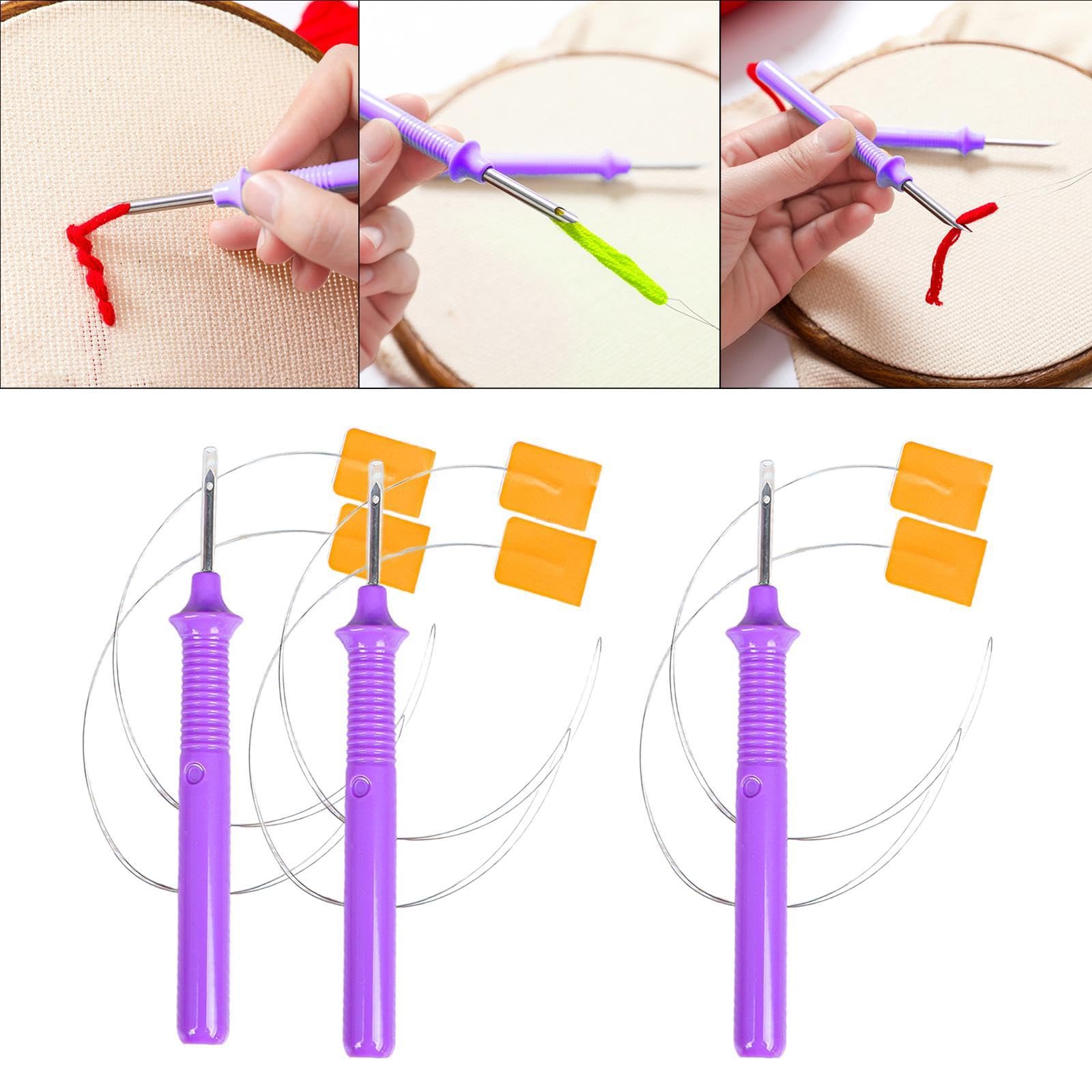 Nishiyuenyi Sewing Embroidery Punch Needle Weaving Tool Professional DIY Projects Sewing Tool for Cross Stitch Rug Making Crafting Floss