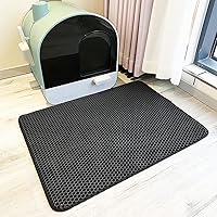 Vista 6 de Tapete de arena para gatos, tapete para atrapar arena de gatito, tapete impermeable de doble capa anti rastreo para gatitos, bandeja de arena