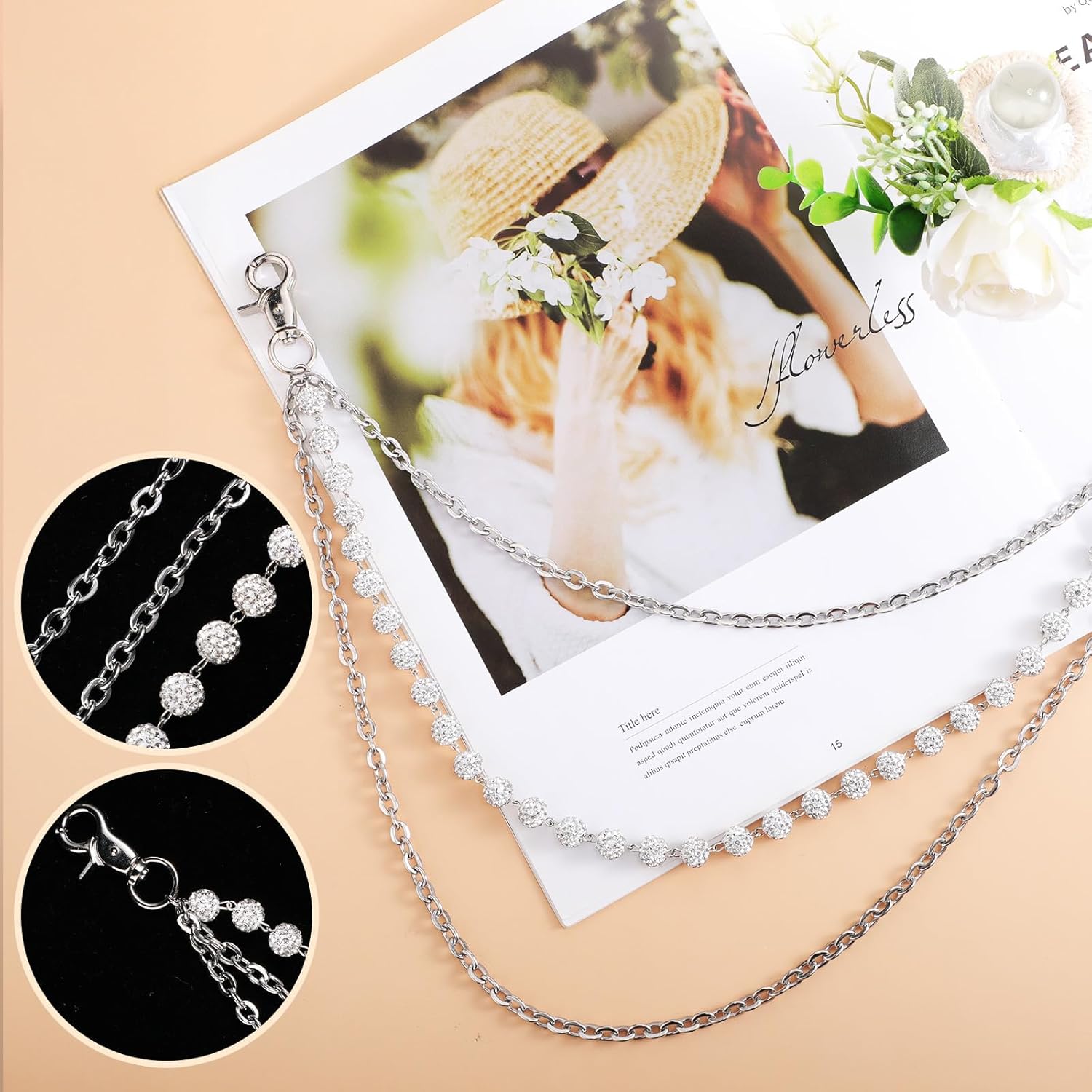 Quelay Wallet Chain Layered Pants Chains Ceramic Bead Waist Keychain for Men Women Goth Punk Jeans Clothing Bag Accessories - Image 4