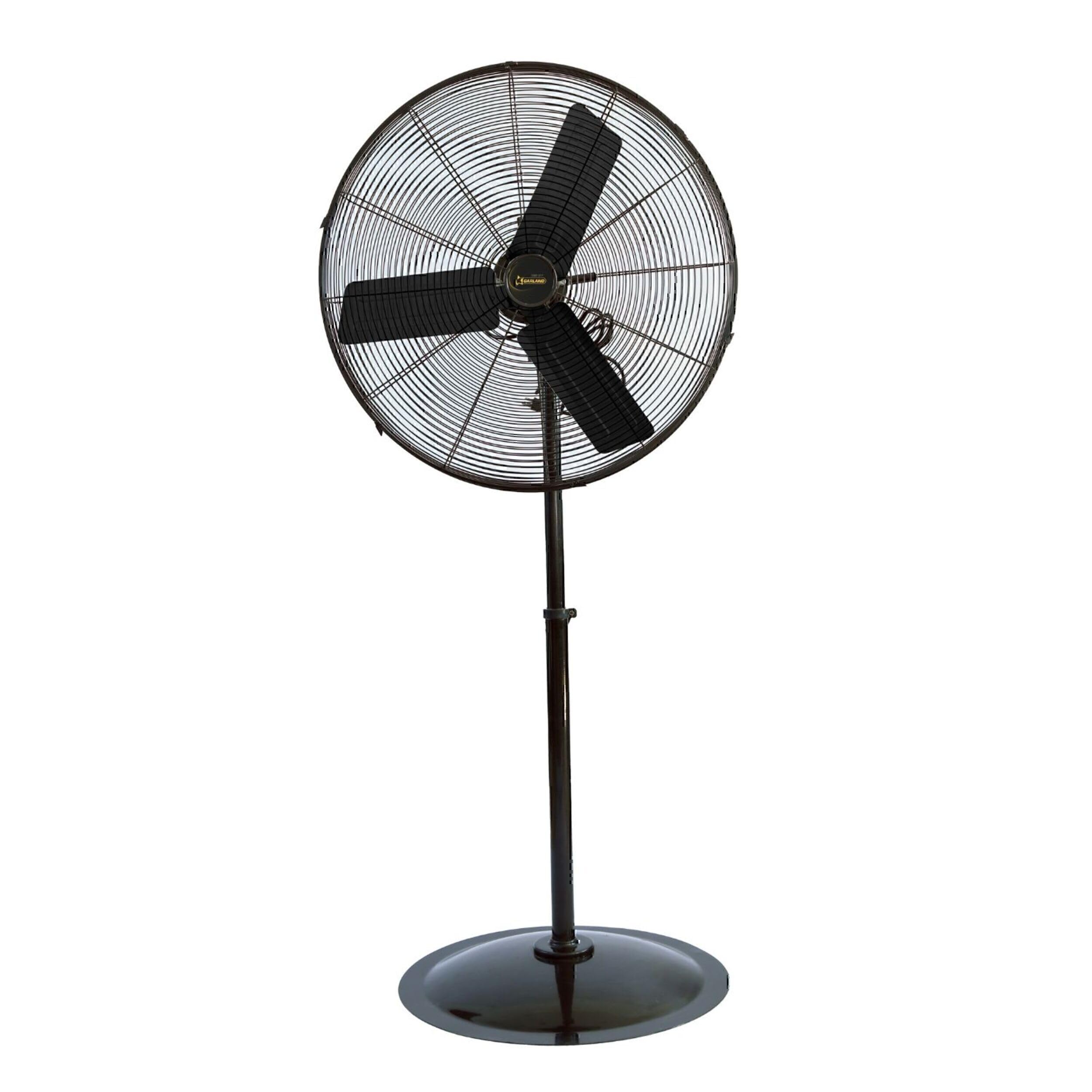 Garland TURBO 24P-V23 - Ventilador industrial de pie 260W, 196 m³/min, 61 cm, oscilante 90°, cable 3,8 m
