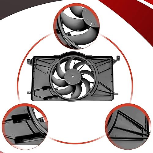 Miniatura 4 de PartsFlow Conjunto de ventilador de refrigeración del motor para Ford Focus 2.0L L4 621-606 2012 2013 2014 2015 2016 2017 2018