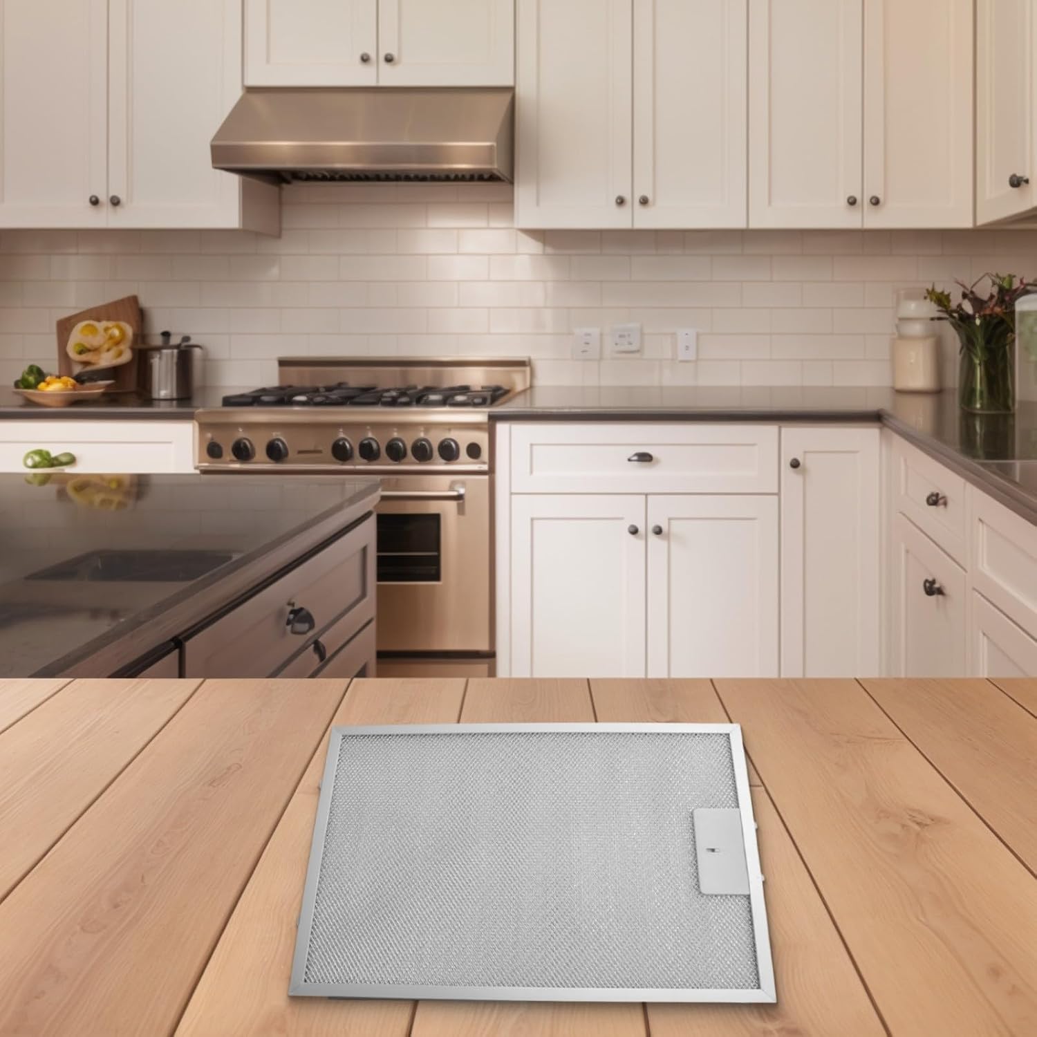 1Pc Cooker Hood Filters Metal Mesh Extractor Vent Filter 400 X 275 X 9mm, Silver