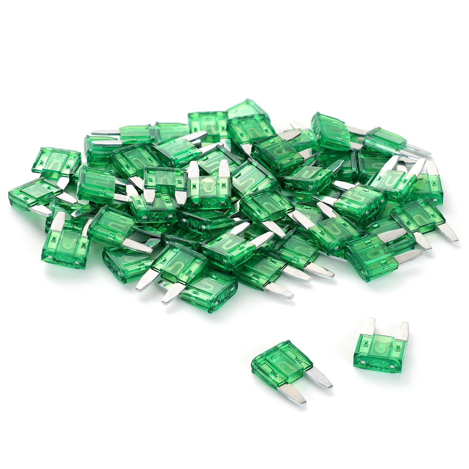 (60Pcs) 30 Amp Mini Car Fuses, 30A Automotive Fuses, Blade Fuse for Car/RV/Truck/SUV/Motorcycle/Boat