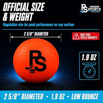Street Hockey Balls Durable, Low-Bounce, High-Visibility Balls