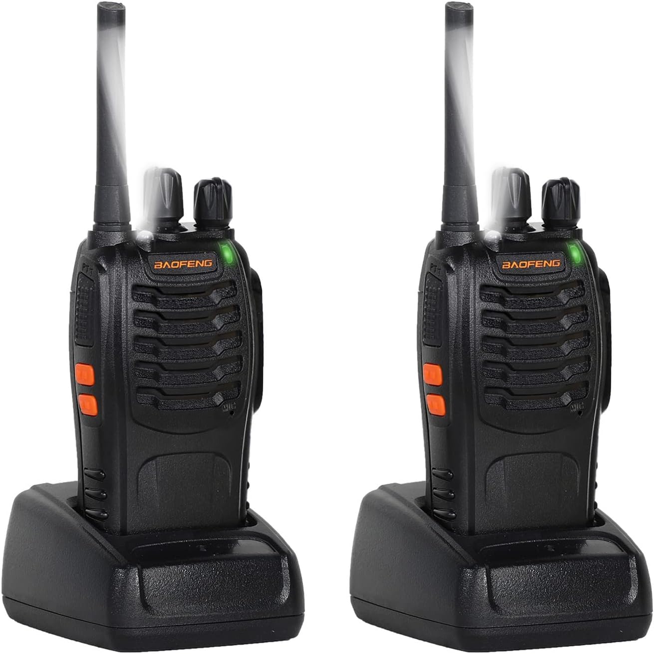 Product image of BAOFENG BF-888IC Walkie Talkies Long Range with Rechargeable Battery Built-in LED Flashlight Charger Walkie Talkie for Adults 2 Way Radios for Home Outdoor, 2 Pack