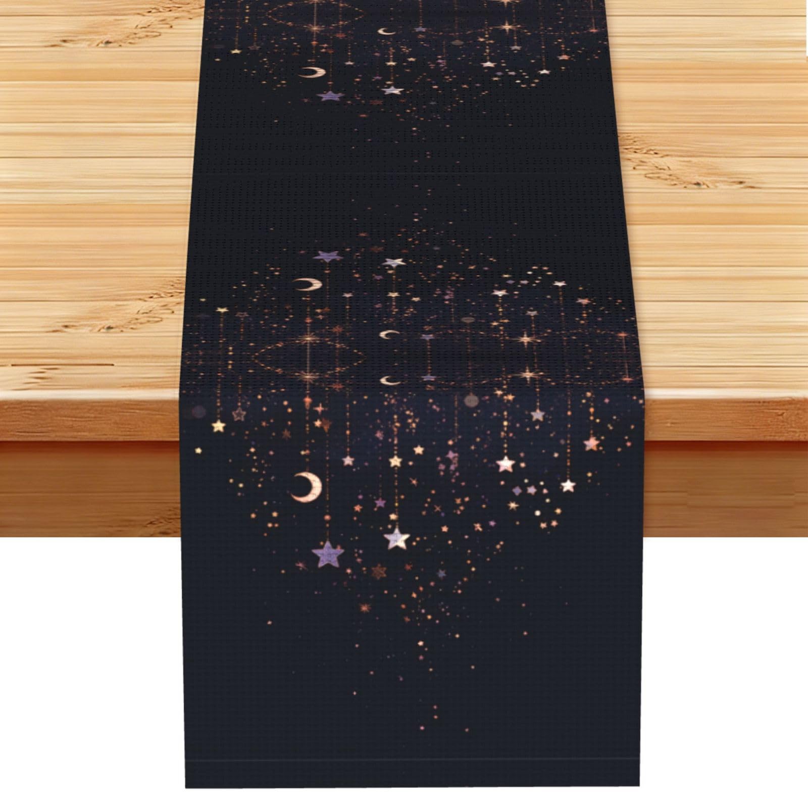 Pure background stars Linen Feel Table Runner Wedding Party Home Decoration