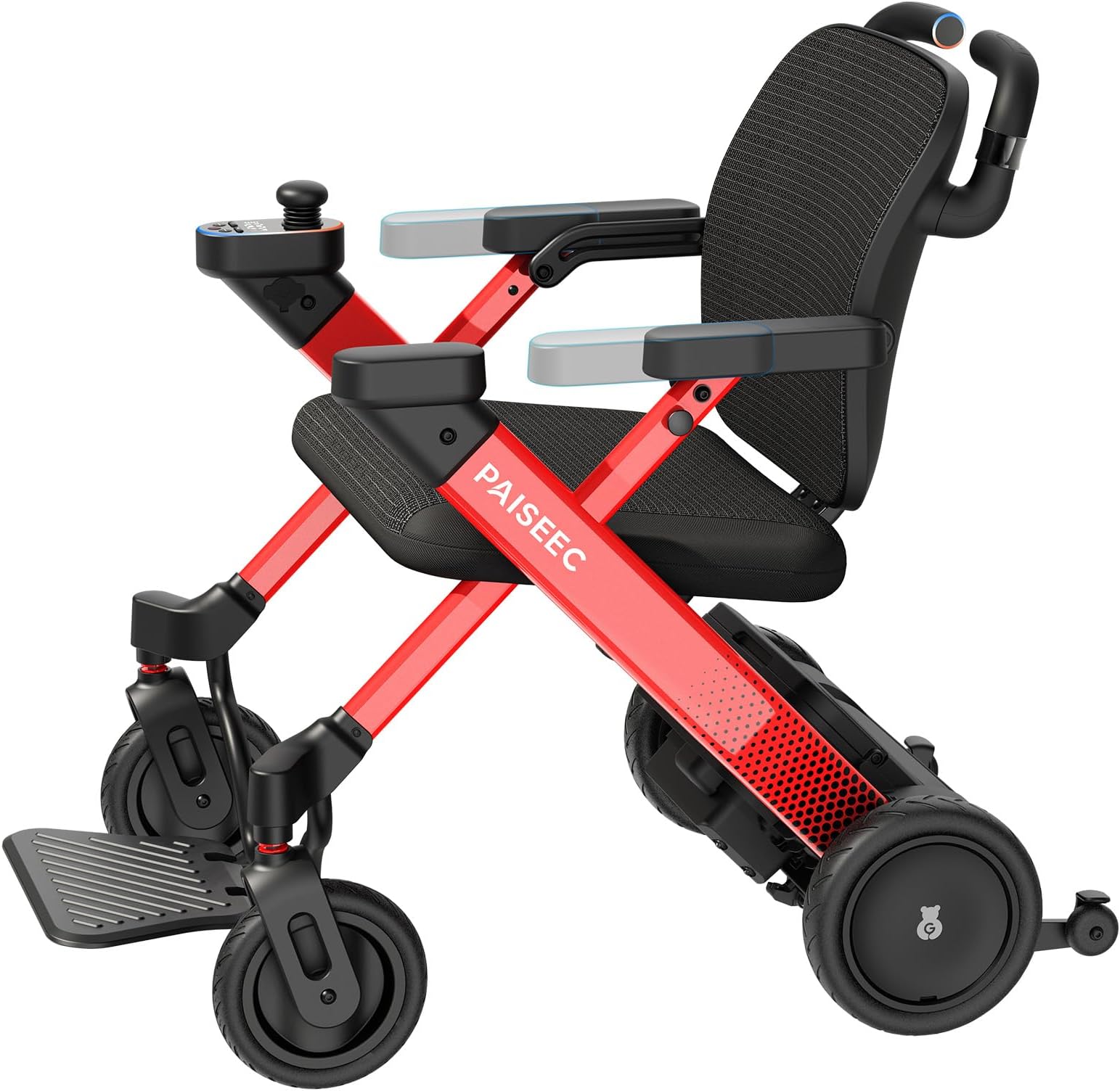 Paiseec 3-in-1 Electric Wheelchair with Push-Assist, Power Wheelchair Walker Combo for Adults, Easy Operation and Folding, ProSafety Driving System, Airline Approved, 300lbs Capacity, Model W3