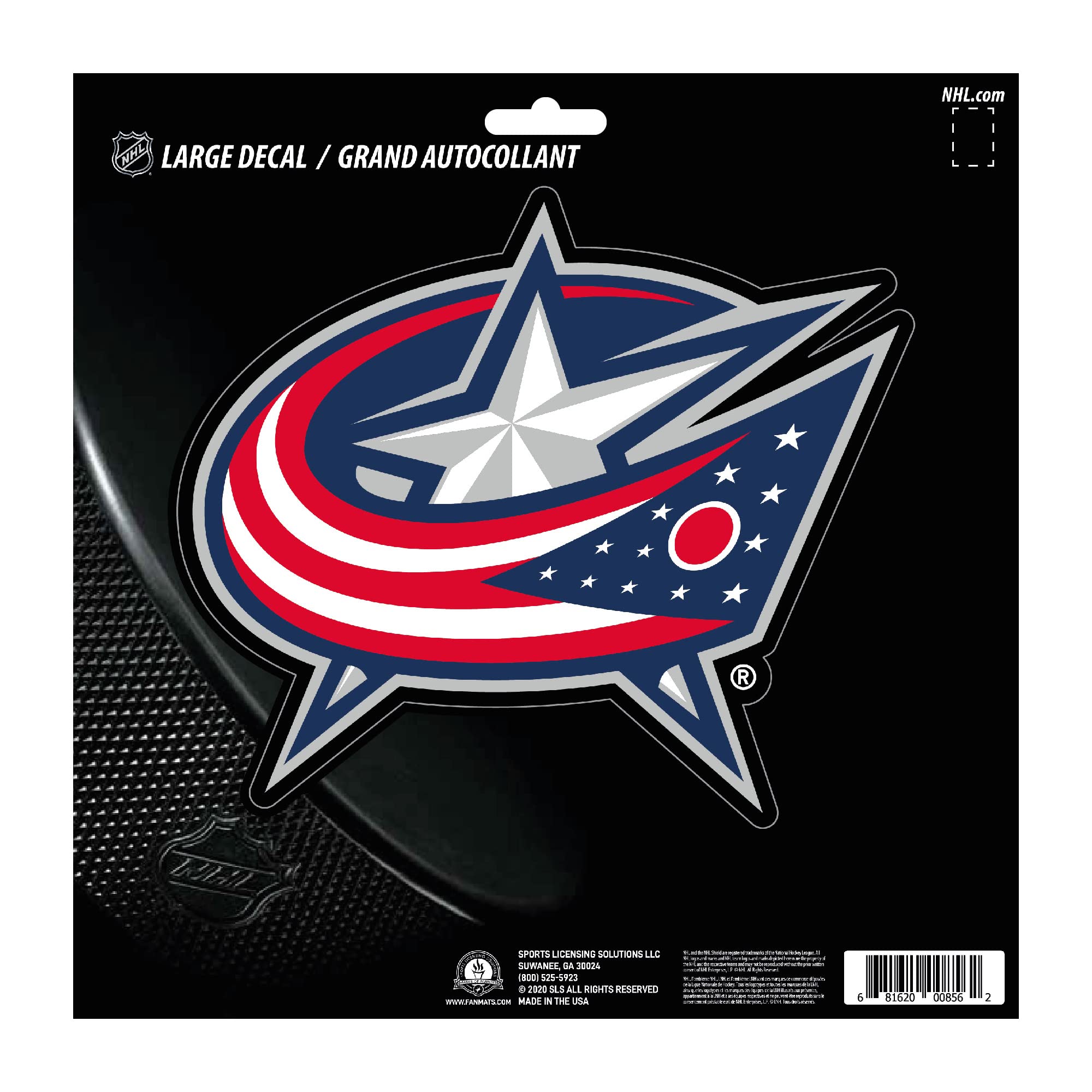 Vinilo grande Columbus Blue Jackets FANMATS 30790 para coche y superficies lisas