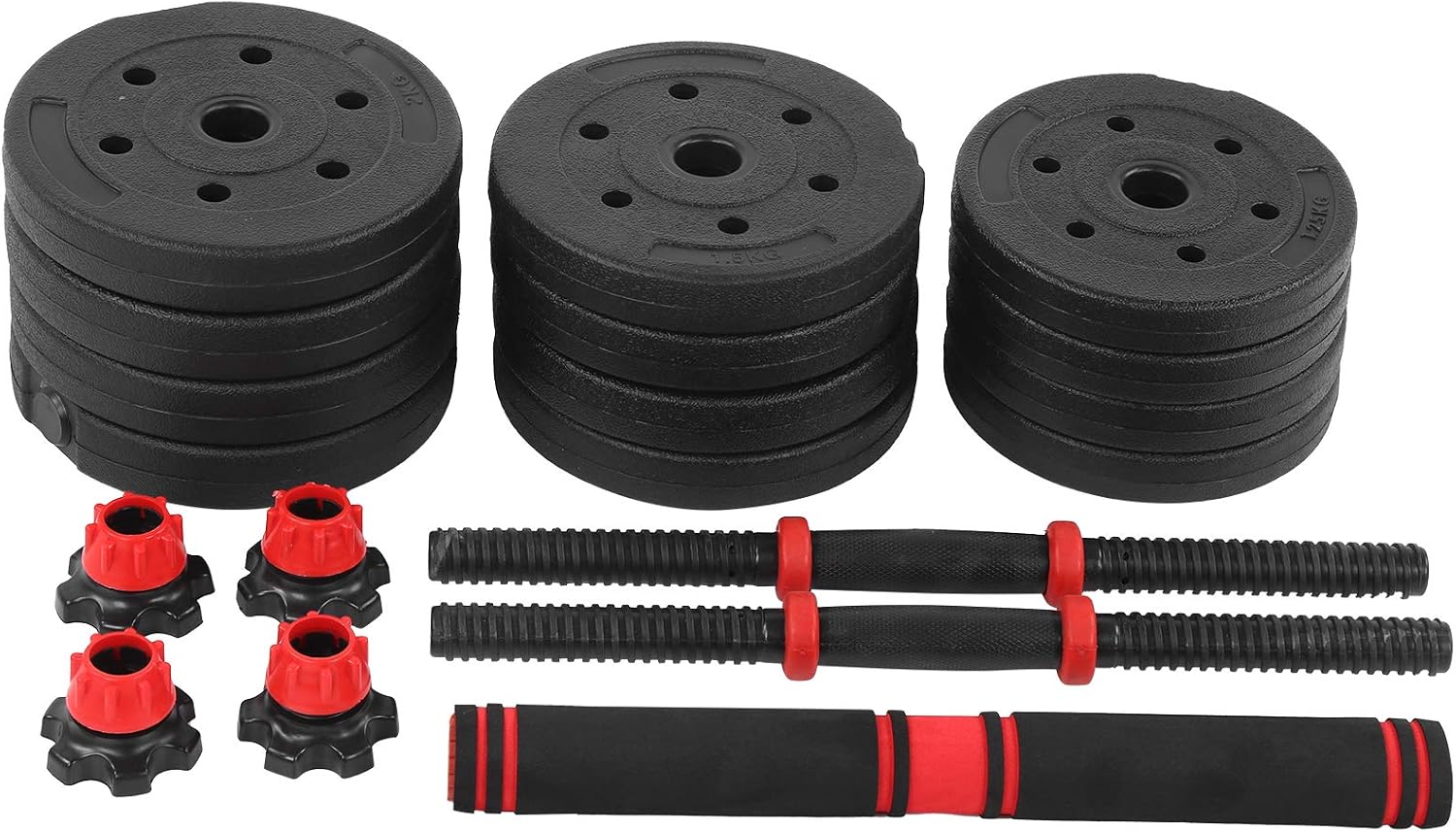 Tyinerc Haltères Réglables Pour Enfant – Barre Et 8 Disques, Entraînement Sportif, Intérieur/extérieur, 45/80 Cm