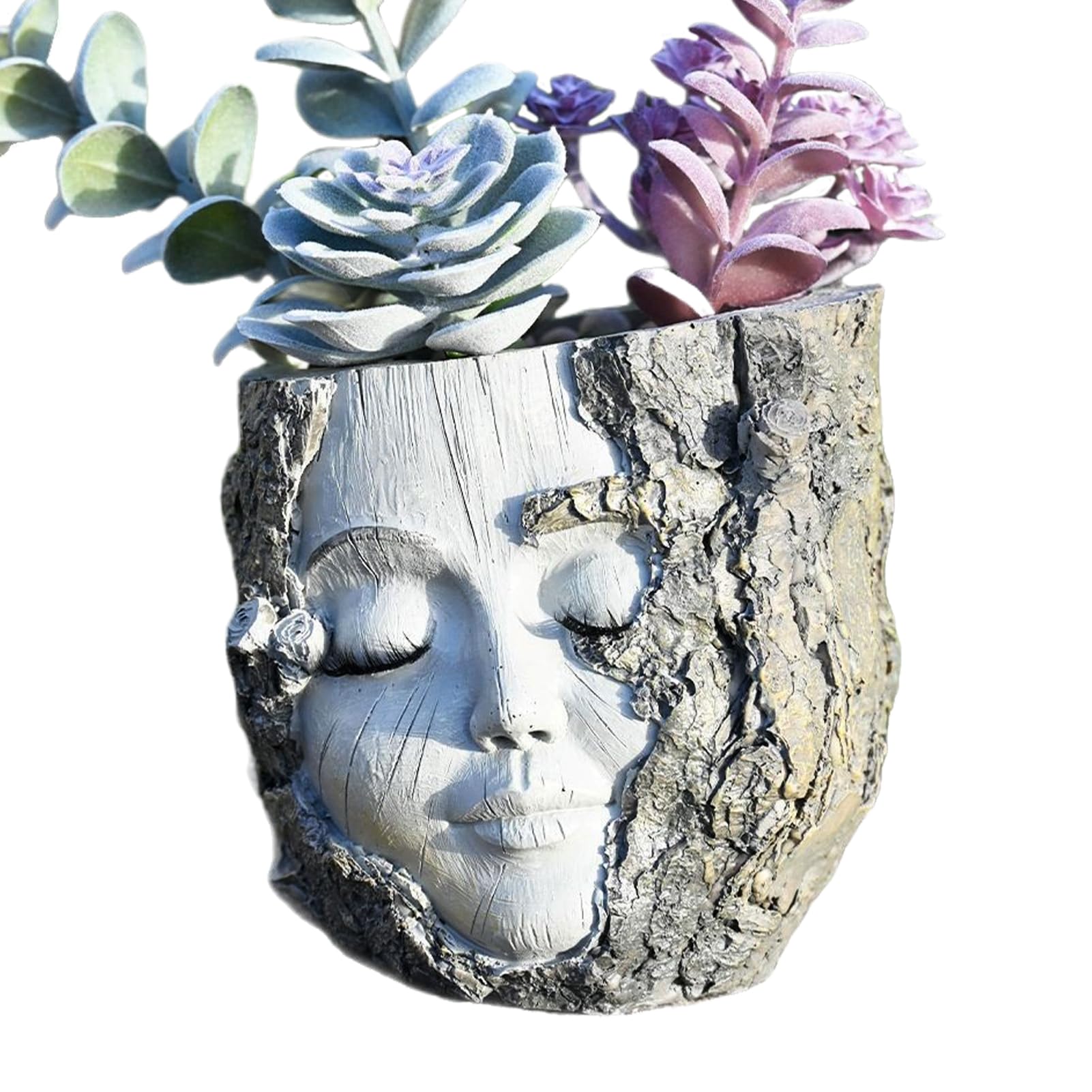 Jardinière tête de femme pour sublimer l'ambiance de votre balcon de ville
