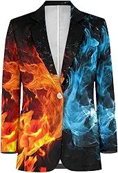 Terno masculino, moderno, com um botão, caimento justo, casaco esportivo, casual, de malha, blazer masculino, leve, PP-5GG