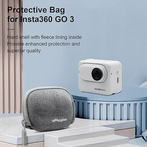 Miniatura 7 de LICHIFIT Bolsa de almacenamiento portátil Bolsa de transporte para Insta360 GO 3 Cámara y Acción Pod Mini Funda Protectora Shell Box Skin