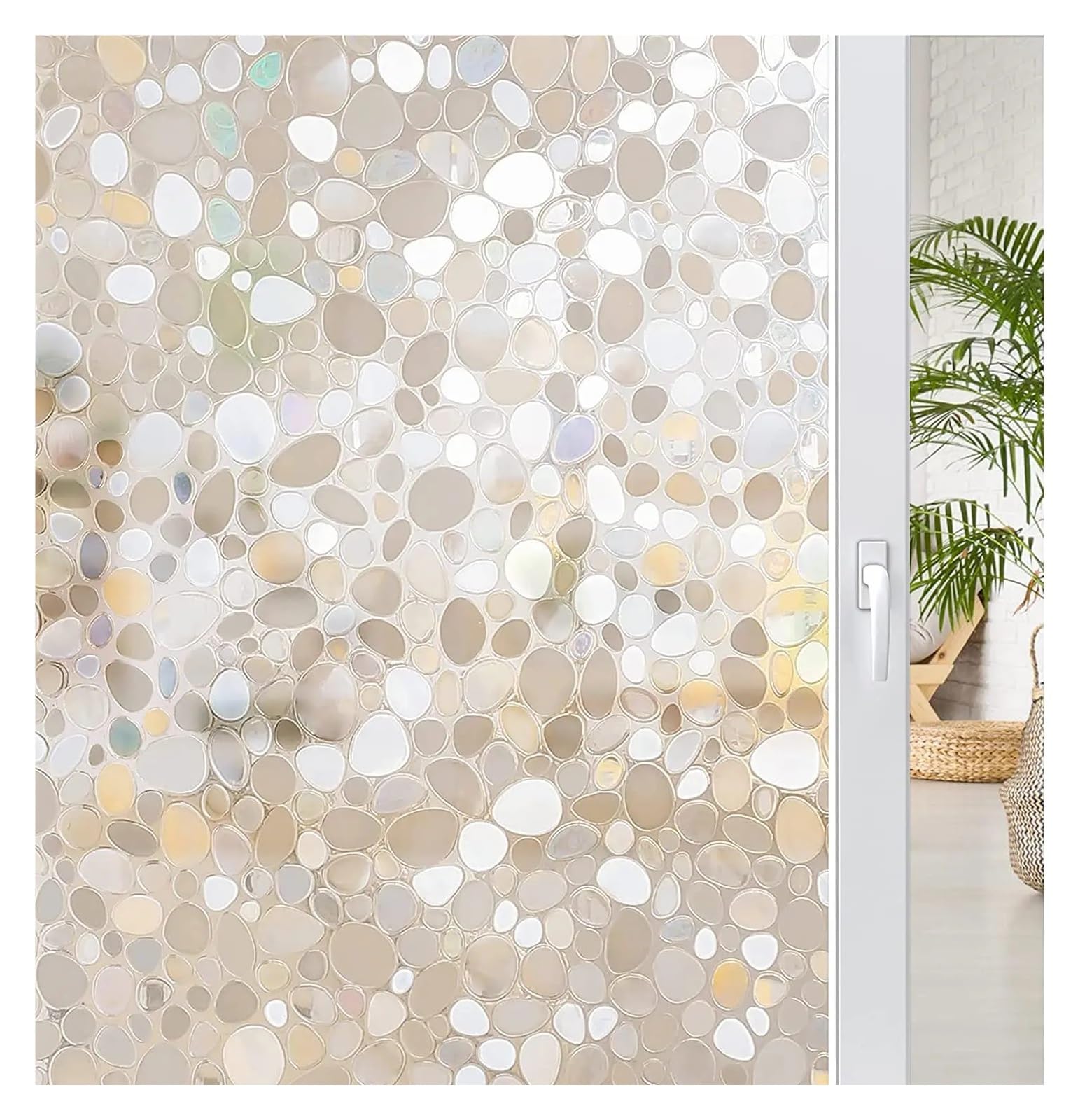 Window Privacy Film Window Privacy Film Decorative Clings Coverings Static Cling(55x100cm)