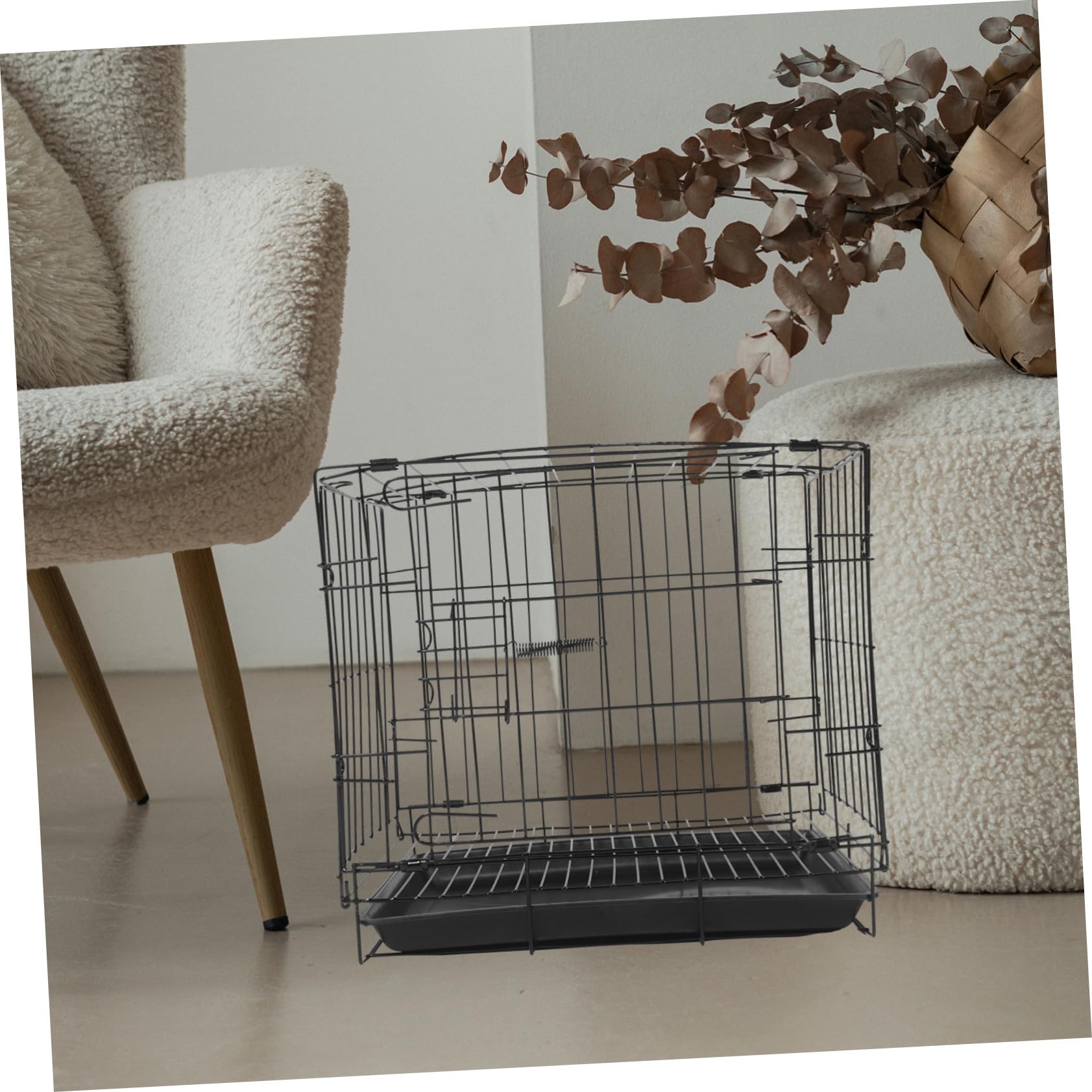 ifundom Gabbia Pieghevole per Vassoio Trasportino in e Ventilato per Viaggi e Esterni per Gattini Conigli e Furetti Dimensioni