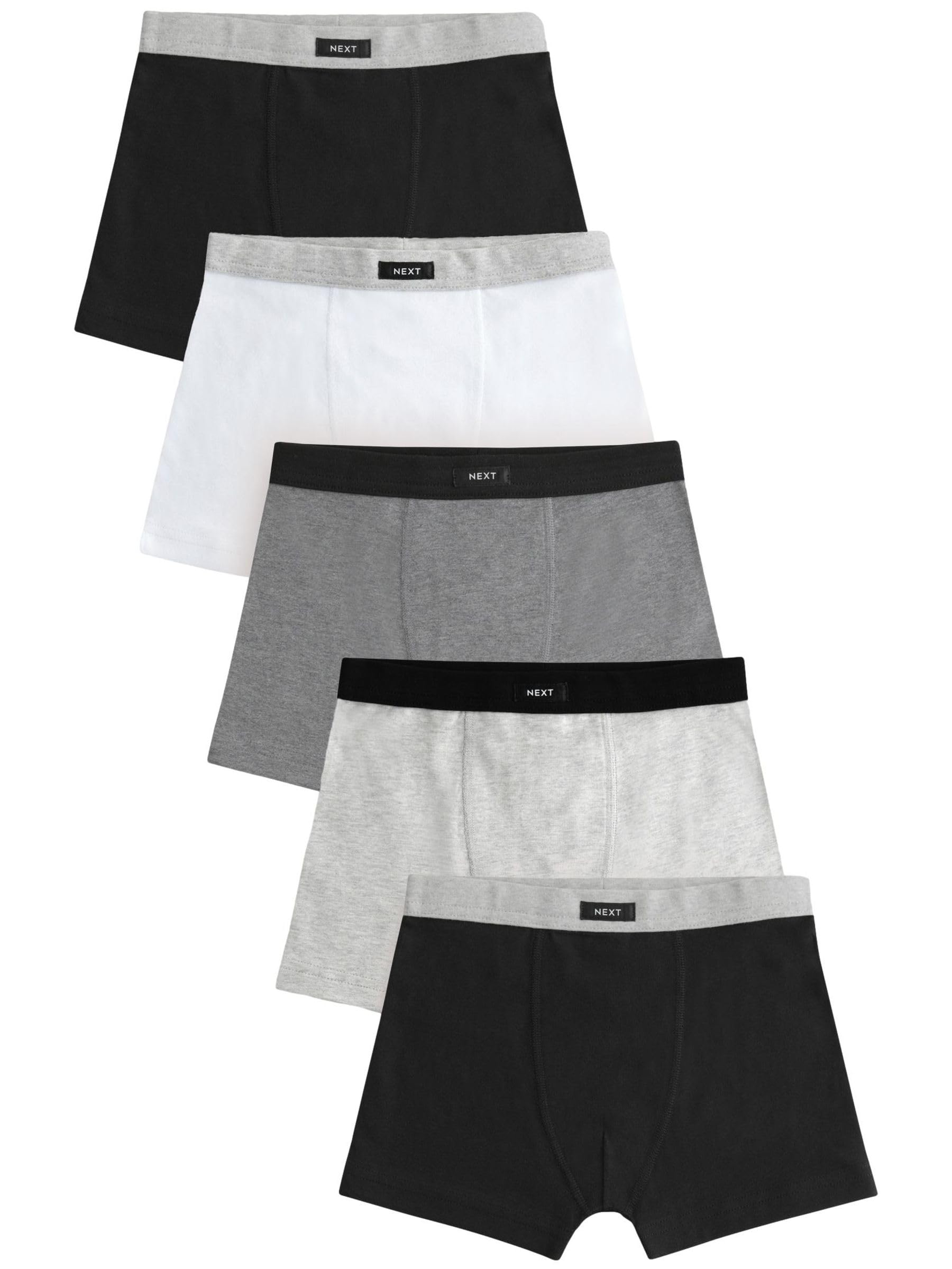 NEXT Garçon Boxer Doux à Taille Contrastante, Lot de 5