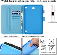 Vista 6 de Funda UUcovers para Galaxy Tab A 8.0 con cierre magnético, ajustado, función atril y tarjetero, con función de encendido y apagado automático, 8