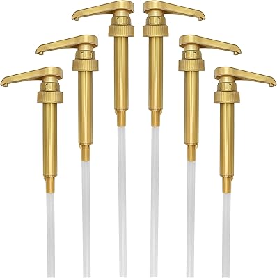 Handit - Coffee Syrup Pump | Gold, Drinks, Dessert, Tea | Fits Syrups, 750ml / 25.4oz Torani, DaVinci, Jordan's Skinny Bot...