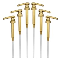 Vista 9 de HANDIT - Bombas doradas para jarabe de café con cubiertas para la punta Se adapta a botellas de 25.4 oz/750ml de Torani, Skinny, Davinci Se