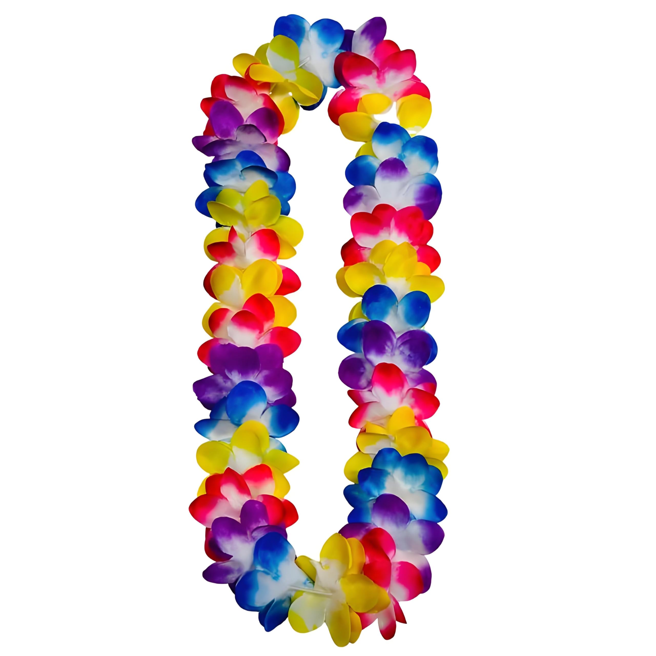 6 Pack Crafts Hawaiian Flower Leis Garland Necklaces, 105 cm Length, Multi-Coloured - Image 2