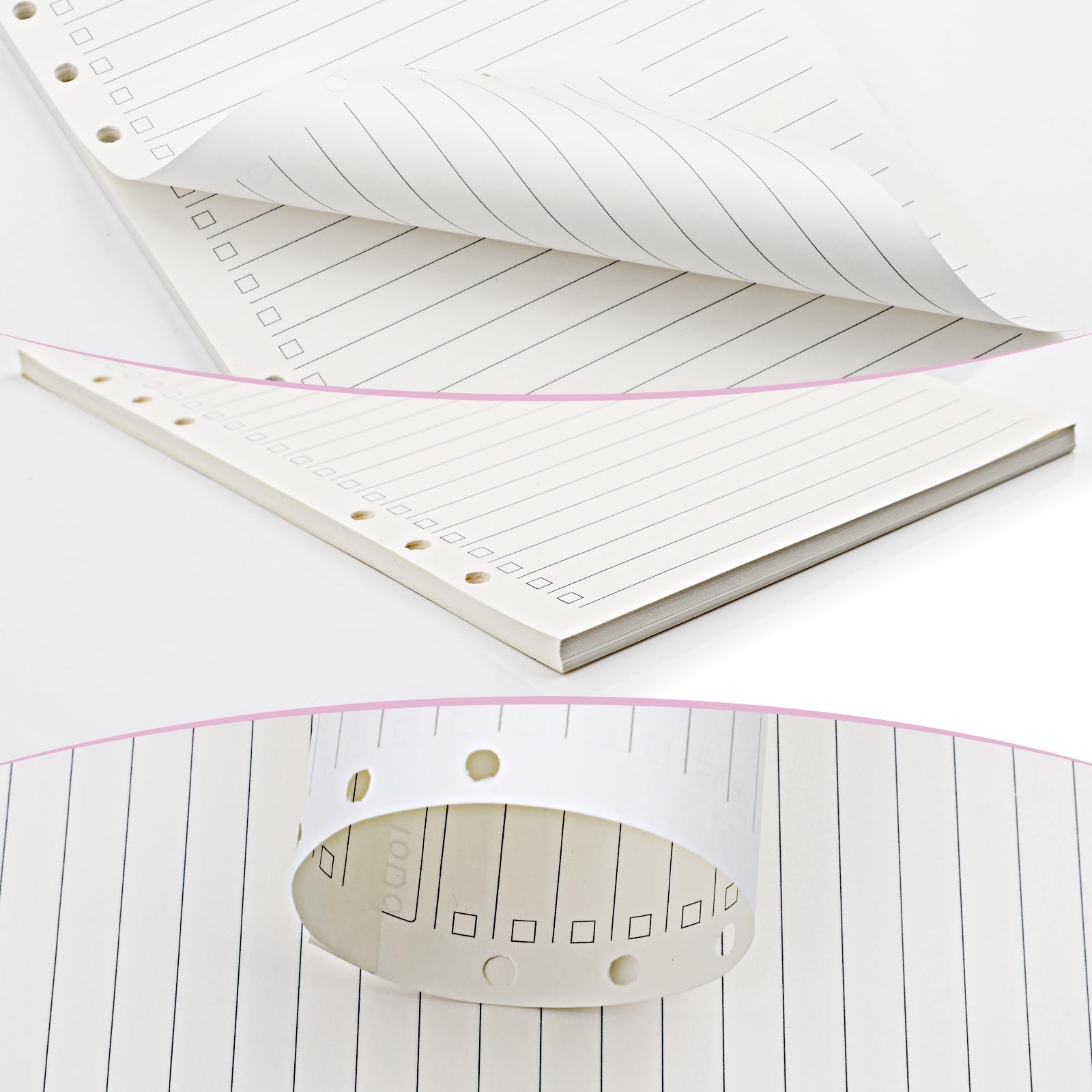 Carnet To Do List A5 Perforée 6 Trous 180 Feuilles Recharge Papier Planificateur Mensuel